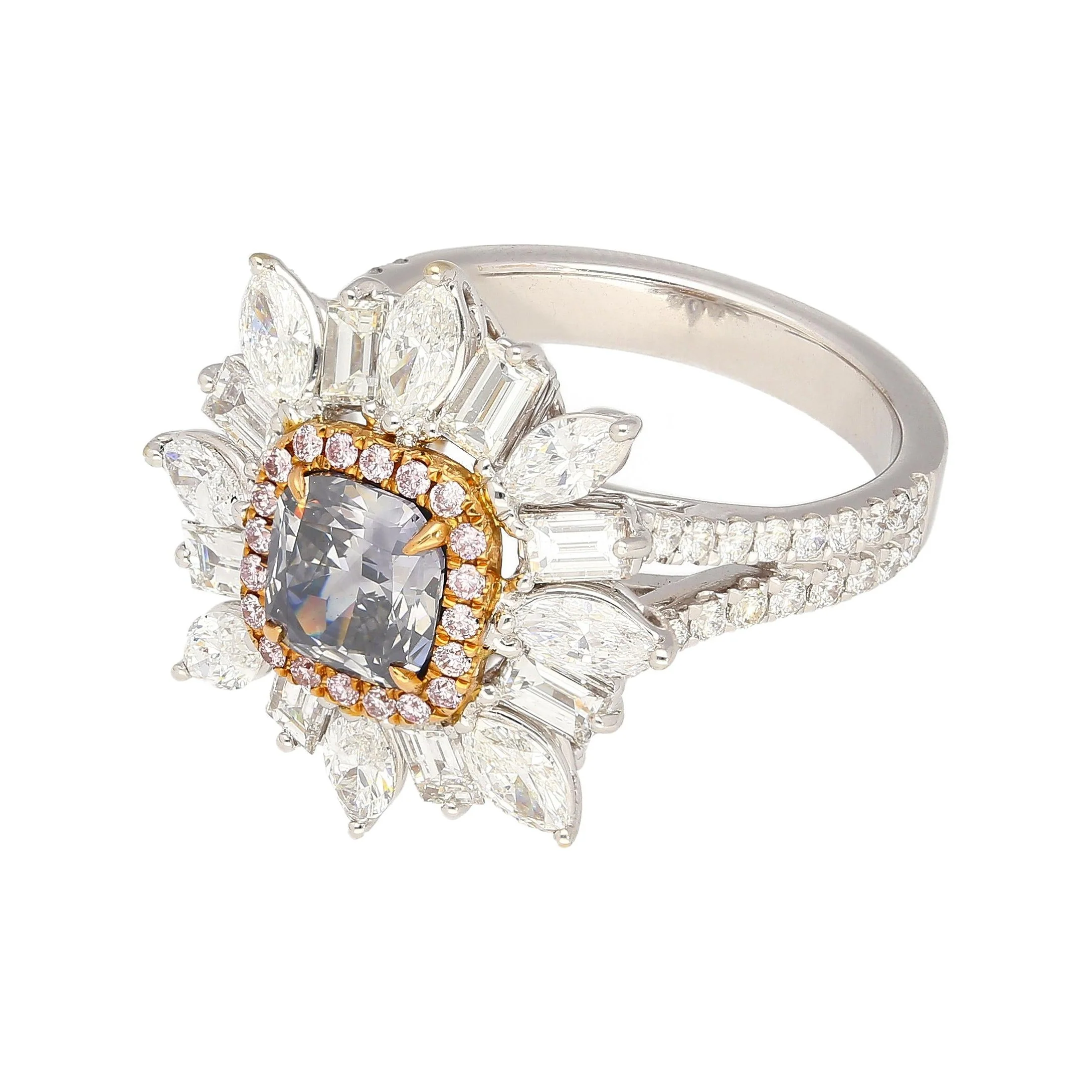 GIA Certified 1.01 Carat Fancy Bluish Gray Diamond Ring - Image 5