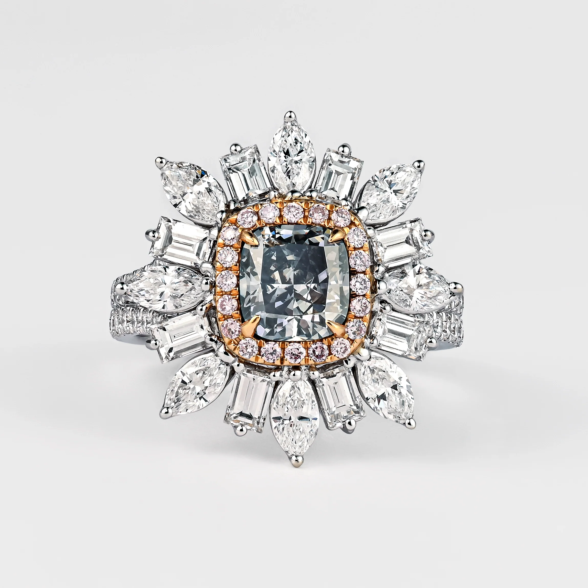 GIA Certified 1.01 Carat Fancy Bluish Gray Diamond Ring - Image 7