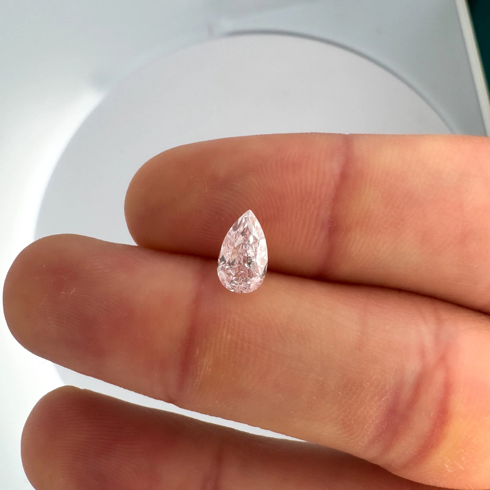 GIA Certified 1.10 Carat Fancy Light Pink Diamond Three Stone Ring - Image 4