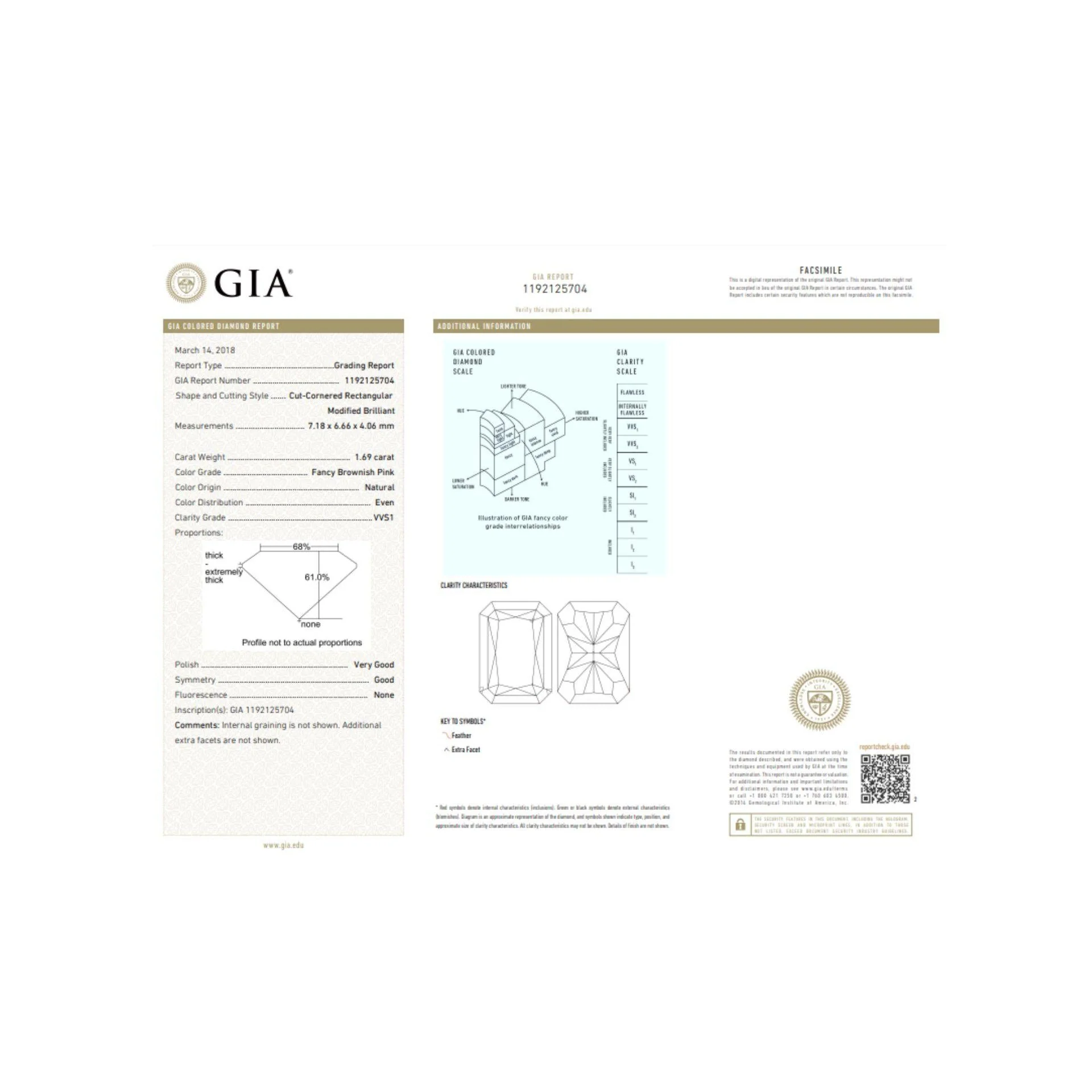 GIA Certified 1.69 Carat Radiant Cut Fancy Brownish Pink Diamond Engagement Ring - Image 10