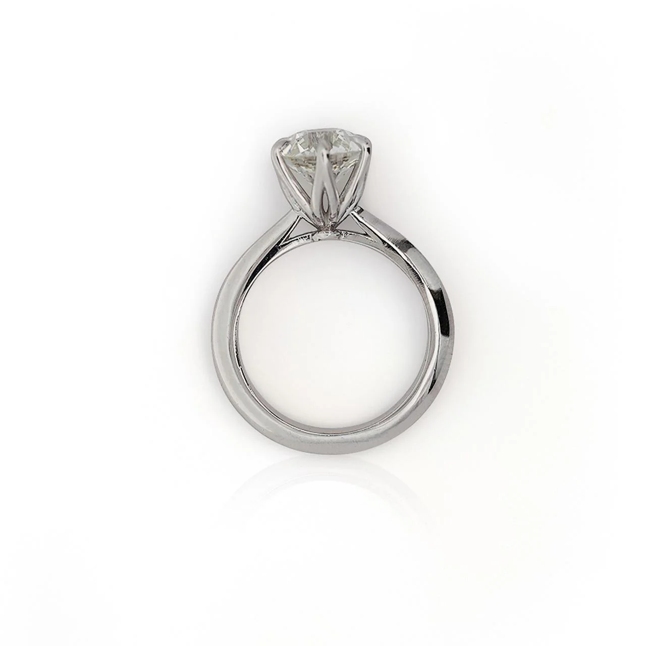 GIA Certified 1.94 Carat Old Euro Cut Diamond I/VS1 White Gold Solitaire Ring - Image 5