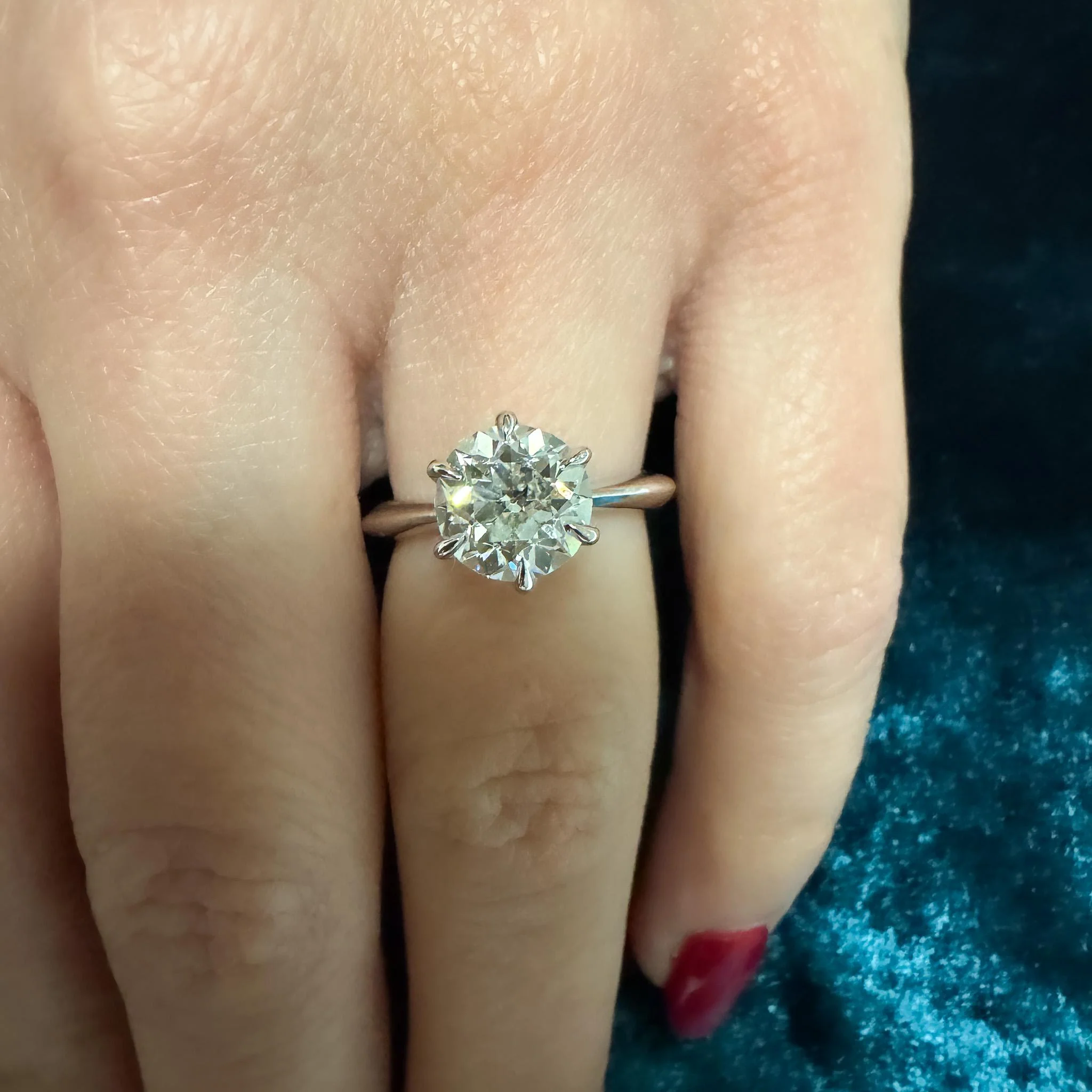 GIA Certified 1.94 Carat Old Euro Cut Diamond I/VS1 White Gold Solitaire Ring - Image 7