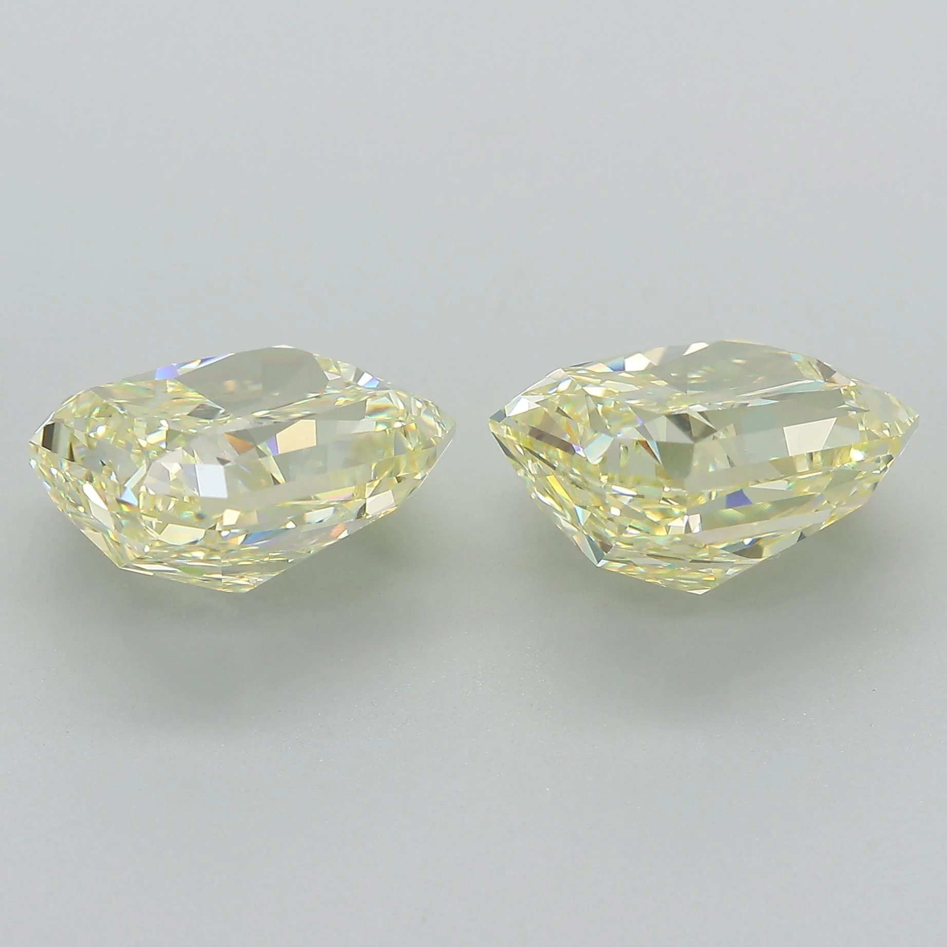 GIA Certified 10.52 Carat Fancy Light Yellow Radiant Cut Diamond Pair Loose - Image 7