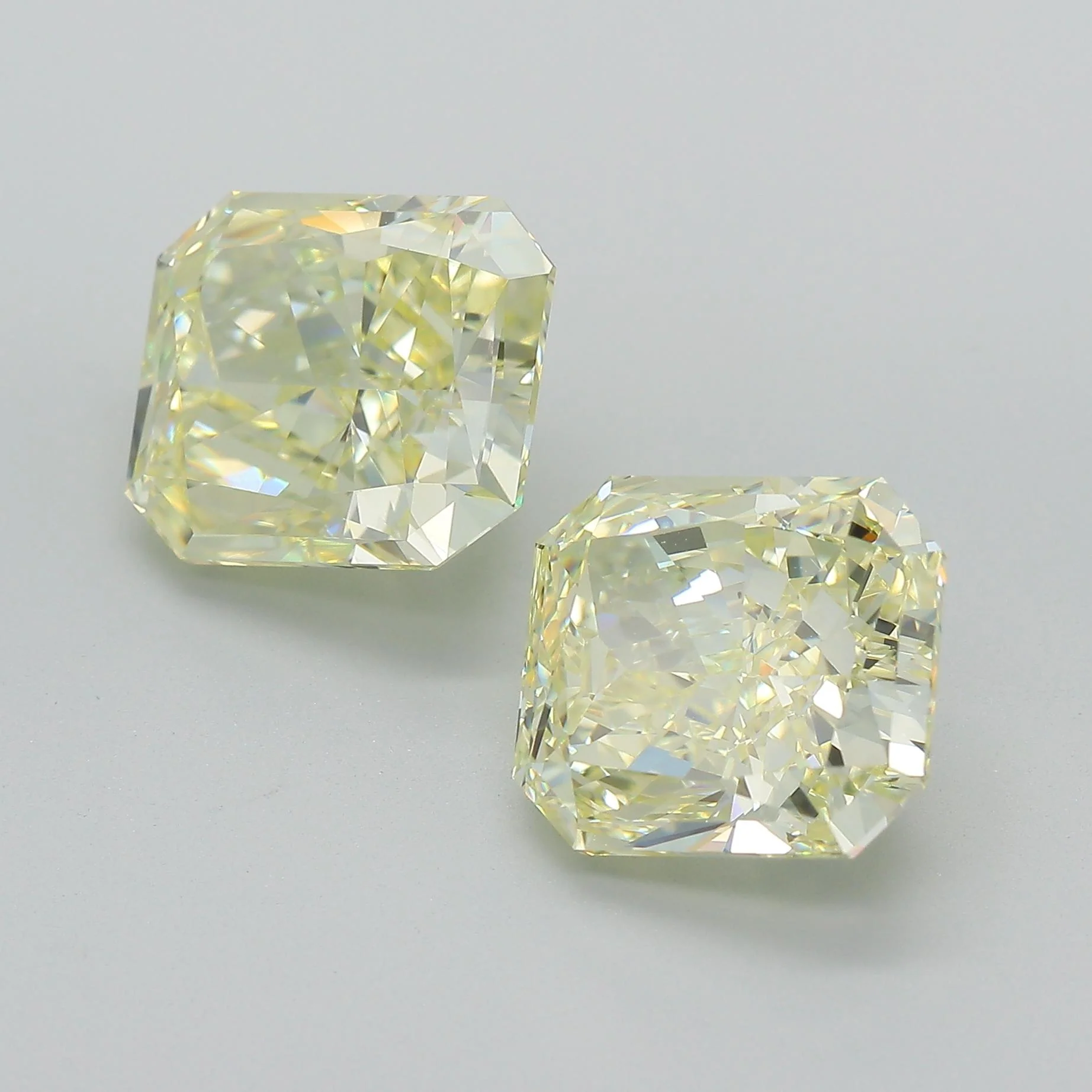 GIA Certified 10.52 Carat Fancy Light Yellow Diamond 18K Gold Bezel Stud Earring - Image 6