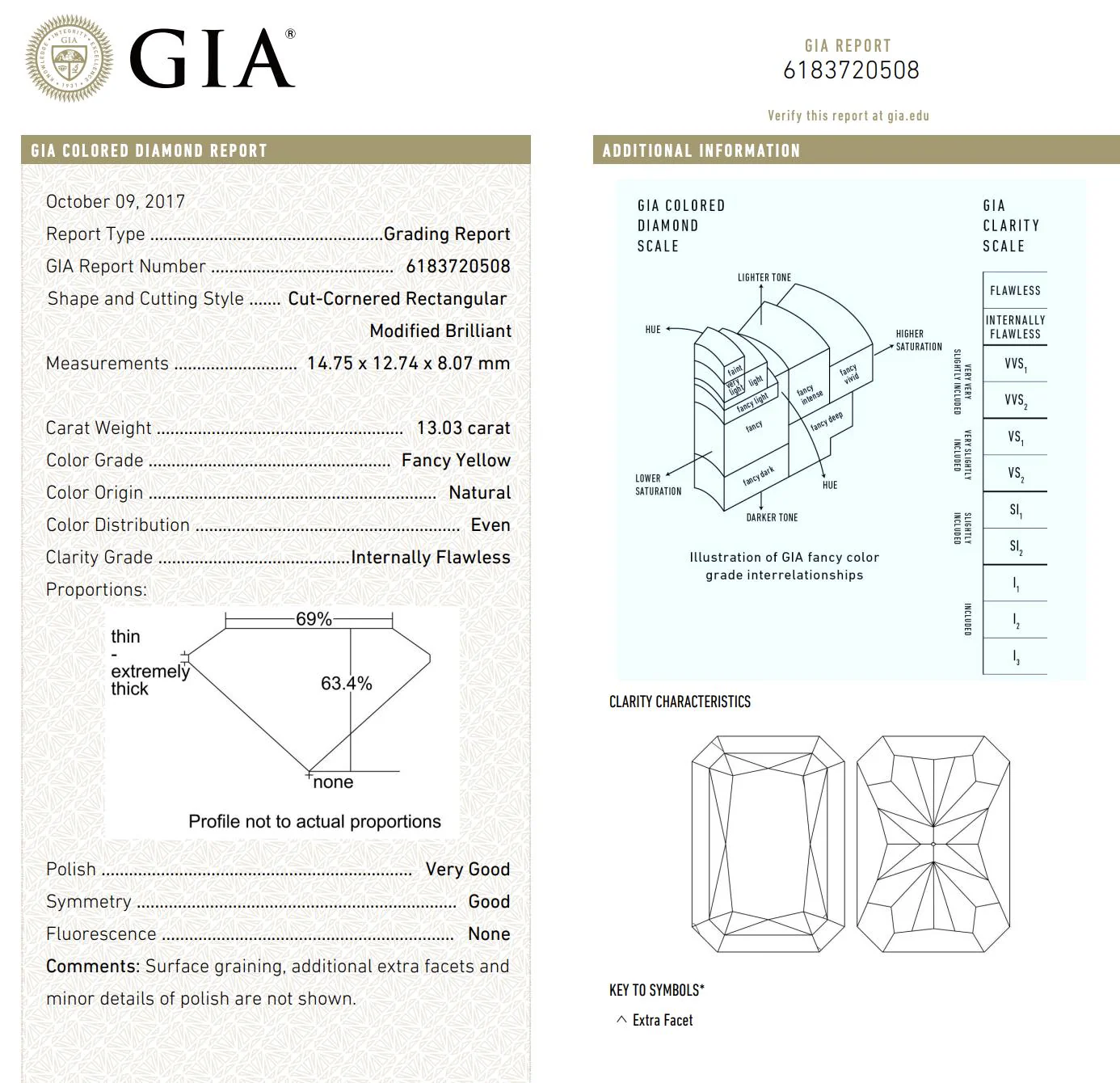 GIA Certified 13.03 Carat Flawless Radiant Fancy Yellow Diamond Ring - Image 13
