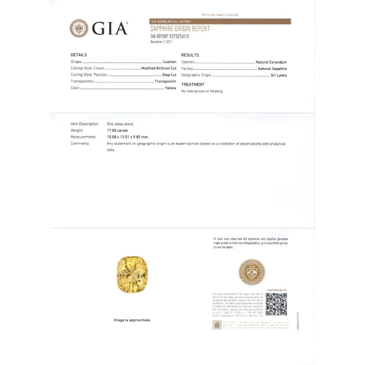 GIA Certified Vintage No Heat 17 Carat Cushion Yellow Sapphire & Diamond Halo Floral Filigree Cocktail Ring - Image 8