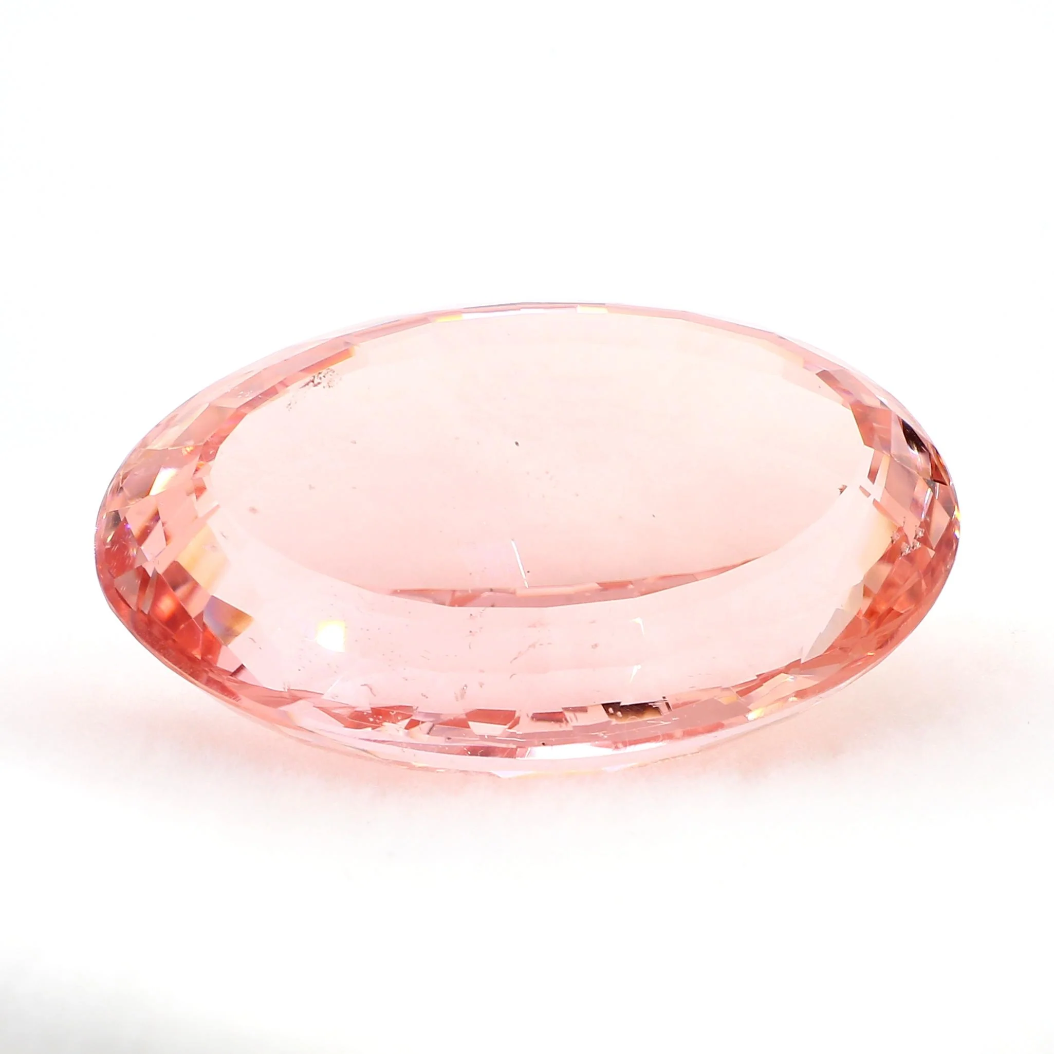 GIA Certified 176 Carat Oval Morganite East West Bezel Pendant Necklace - Image 2