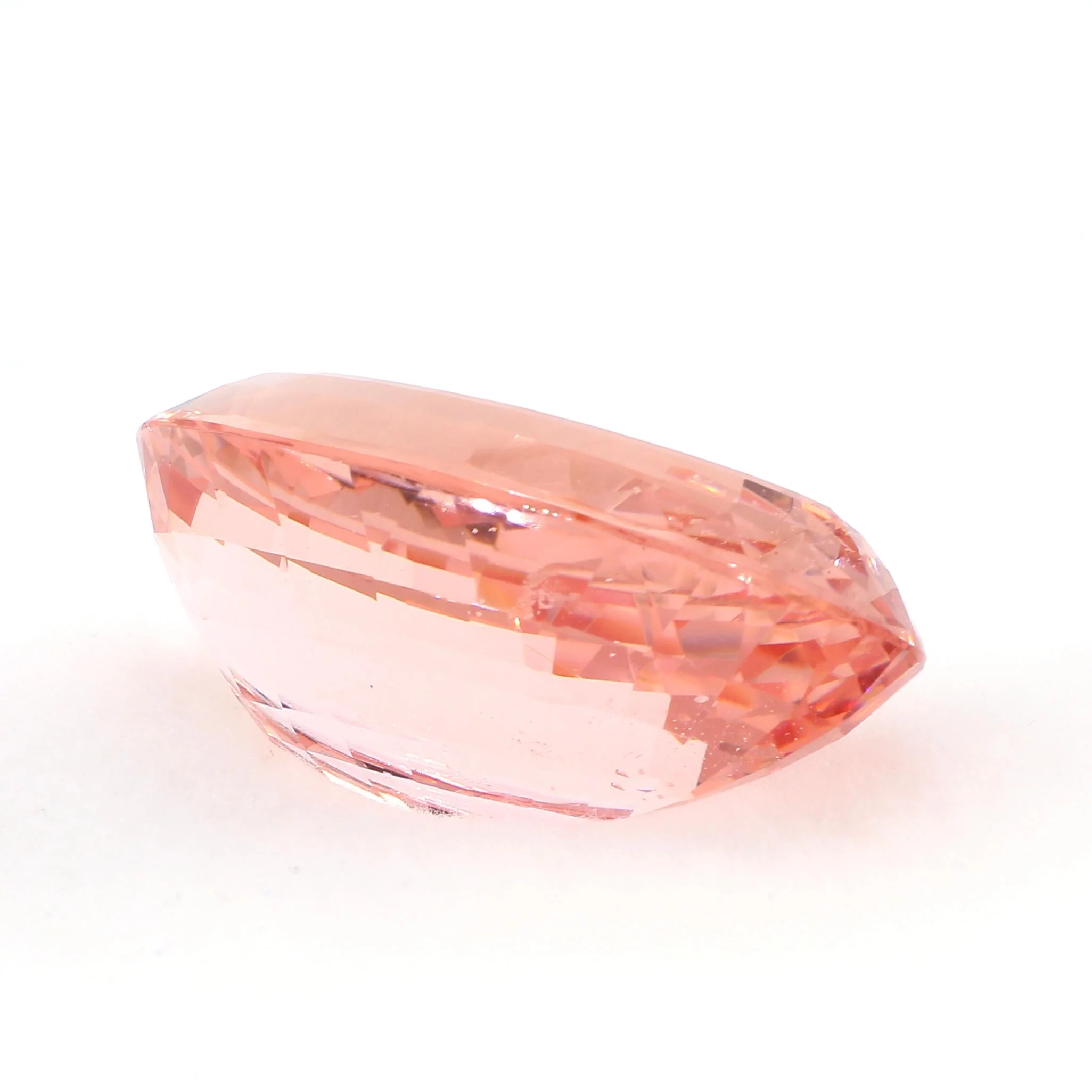 GIA Certified 176 Carat Oval Morganite East West Bezel Pendant Necklace - Image 7