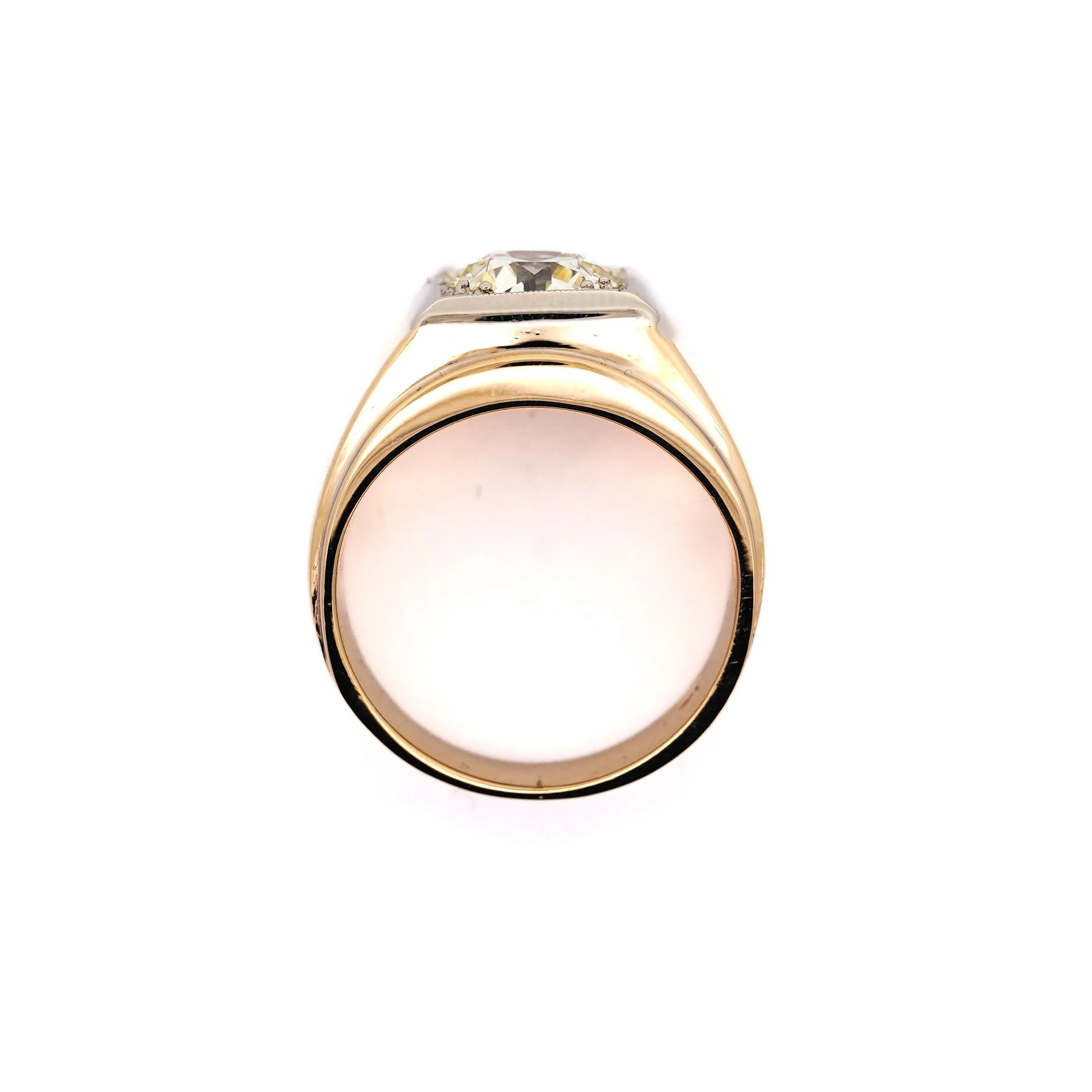 GIA Certified 2 Carat Diamond in 14K Gold Solitaire Men's Ring - Image 6