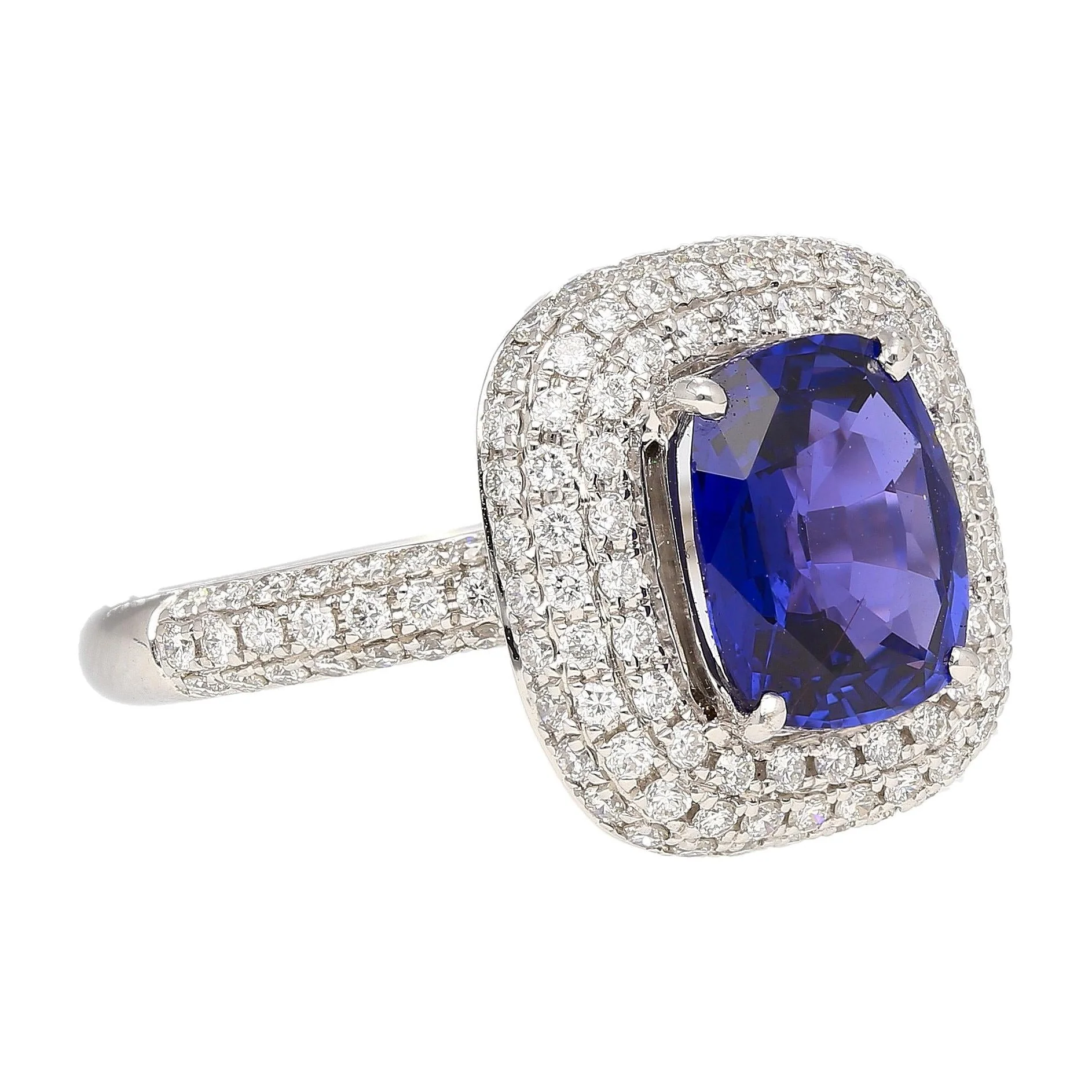 GIA Certified 3.25 Carat No Heat Color Change Blue Sapphire Ring - Image 5