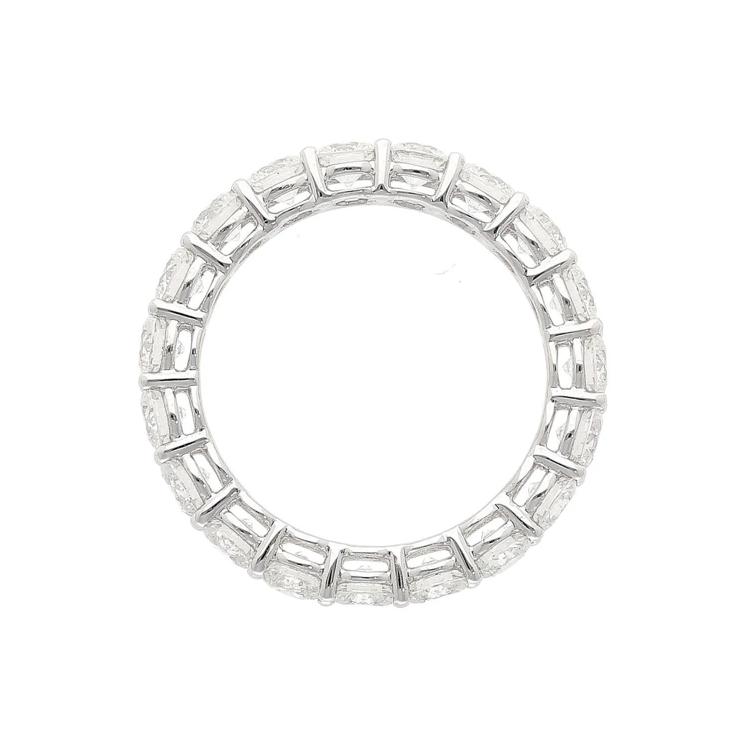 GIA Certified 5 Carat D/VS1 Diamond Wedding Eternity Band Ring in 18K White Gold - Image 4