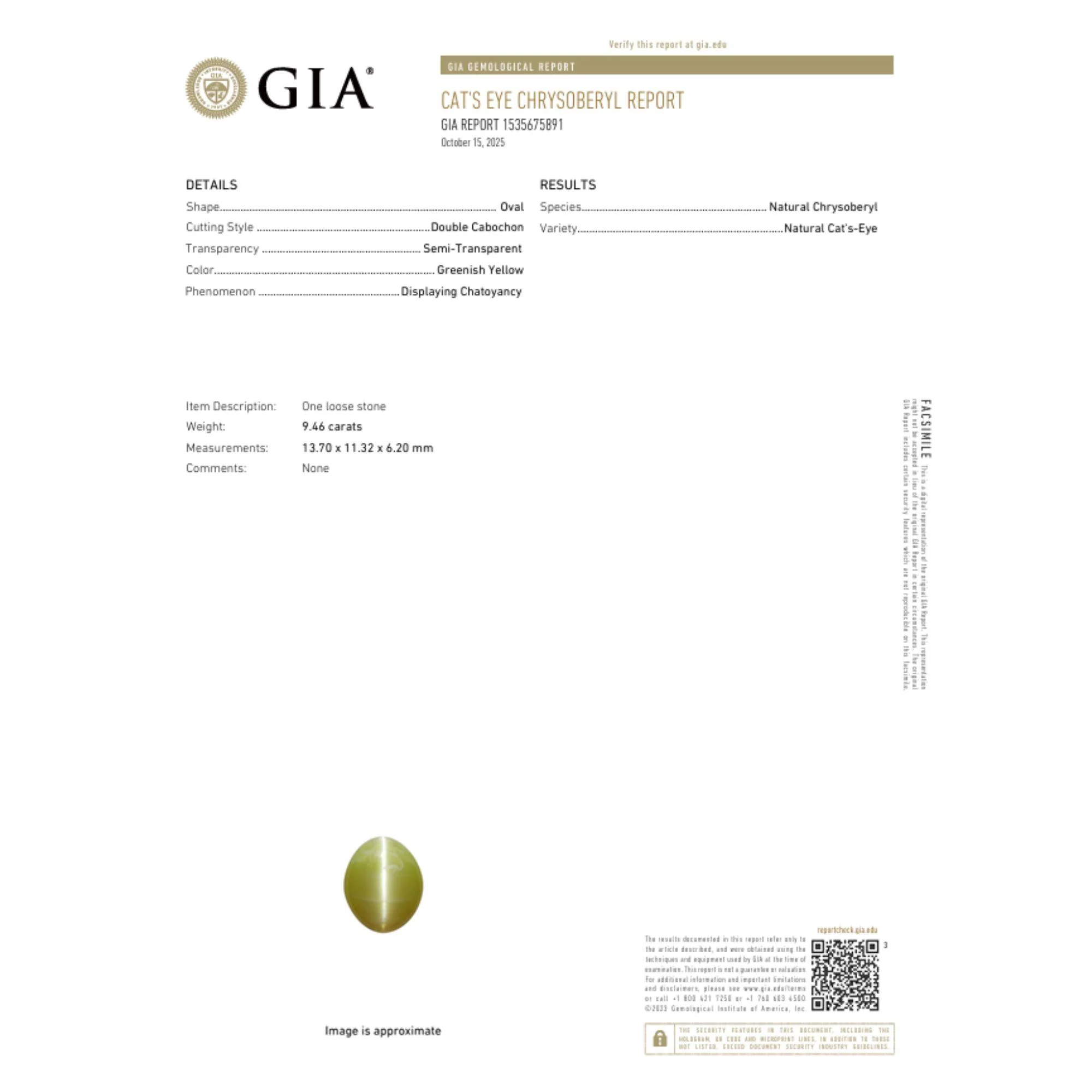GIA Certified 9.46 Carat Green Cats Eye Chrysoberyl 14K Gold Art Deco Ring - Image 10