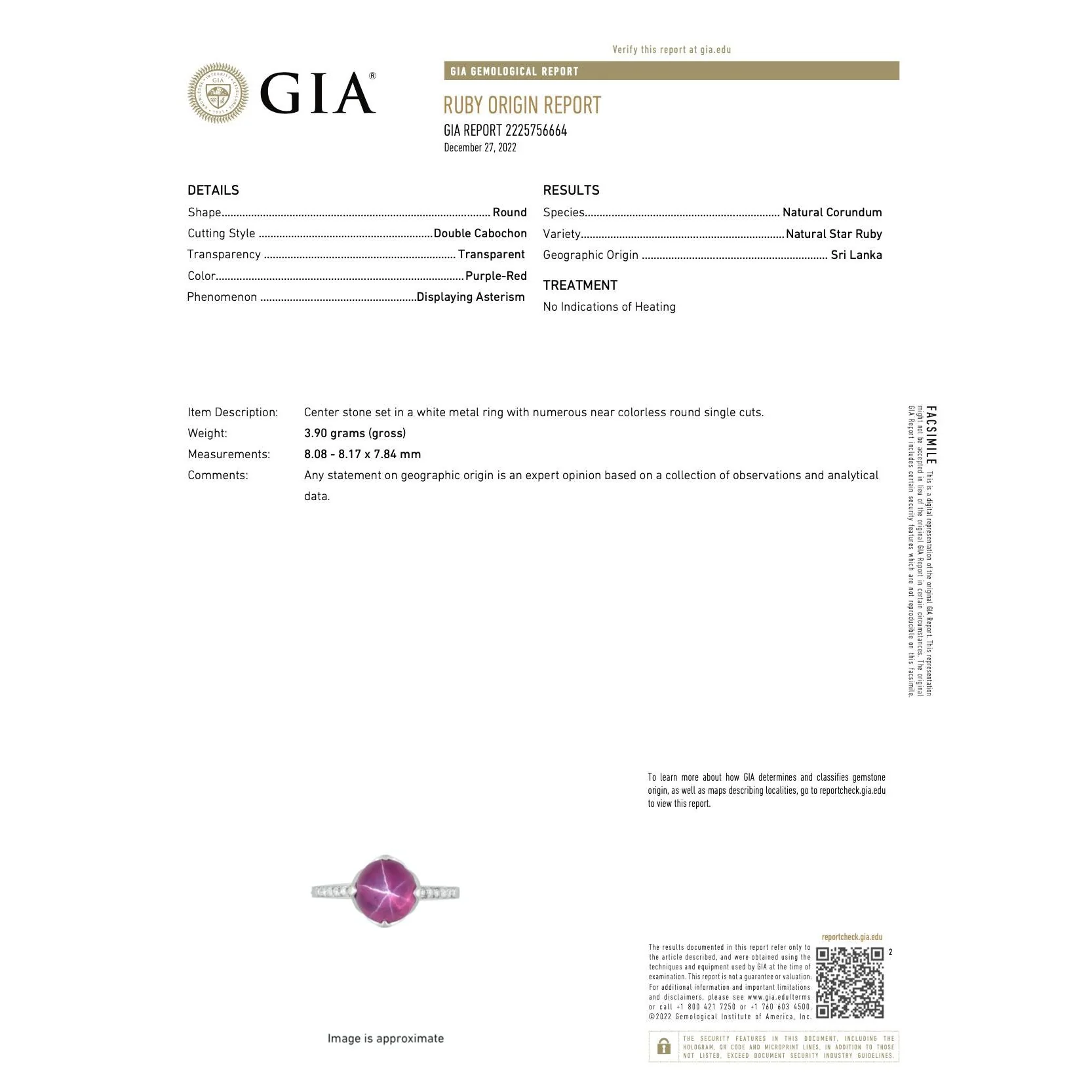 GIA Certified No Heat Star Ruby in Vintage Platinum and Diamond Ring Signed Dreicer & Co. - Image 3