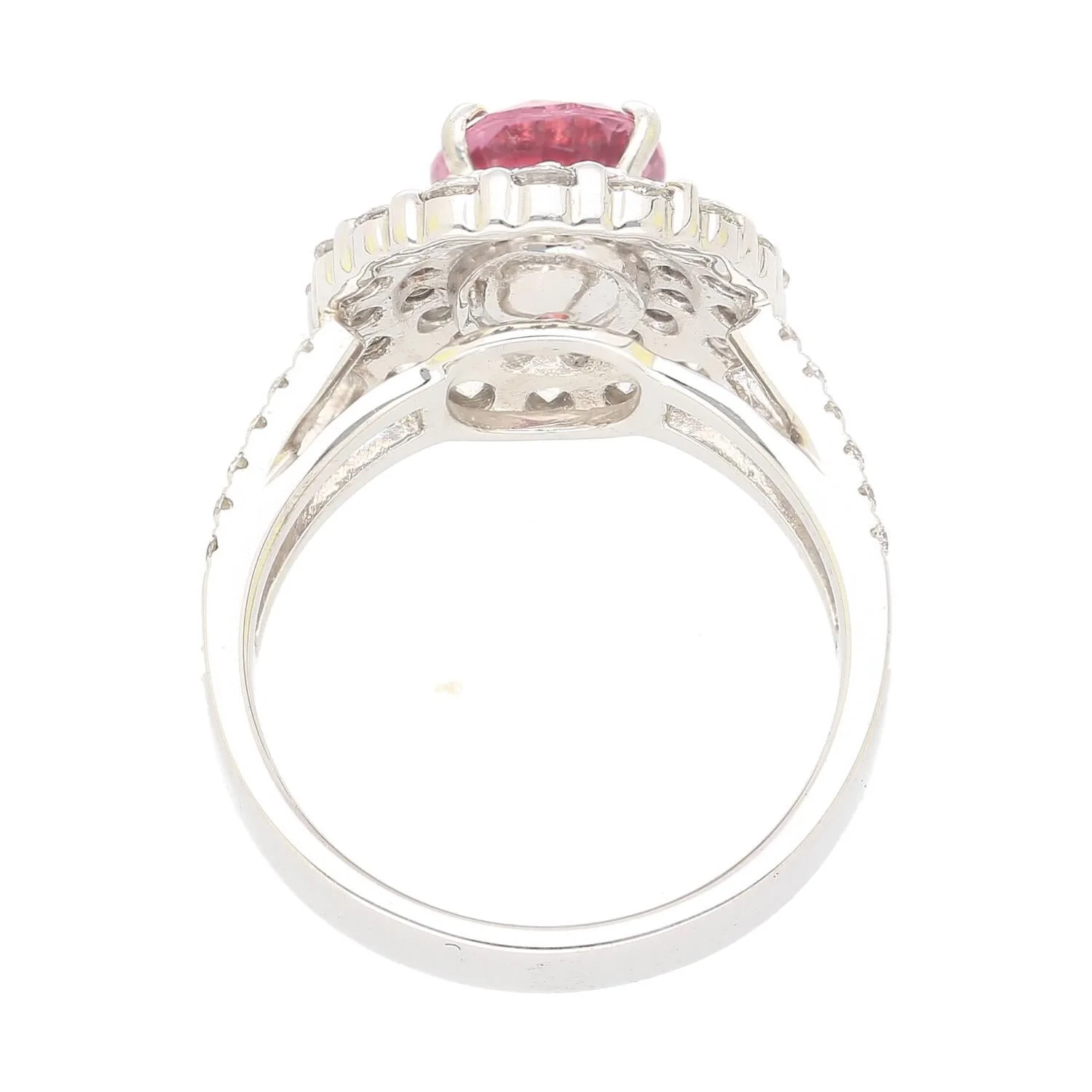 GRS Certified 2.33ct Pink Sapphir Diamond Ring 18KWhite Gold - Image 4