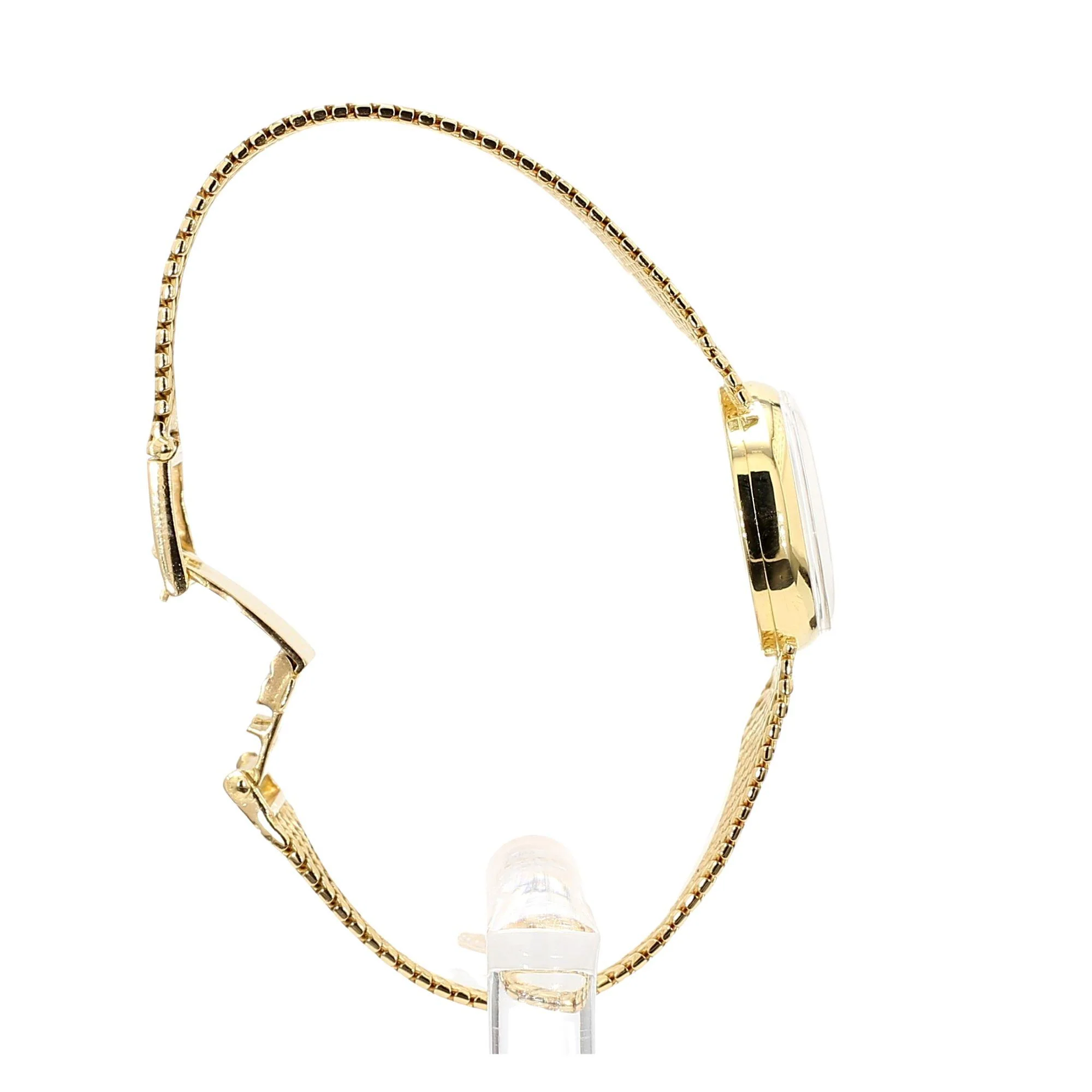Gübelin 18K Gold Champagne Dial Mesh Bracelet Ladies Watch - Image 4