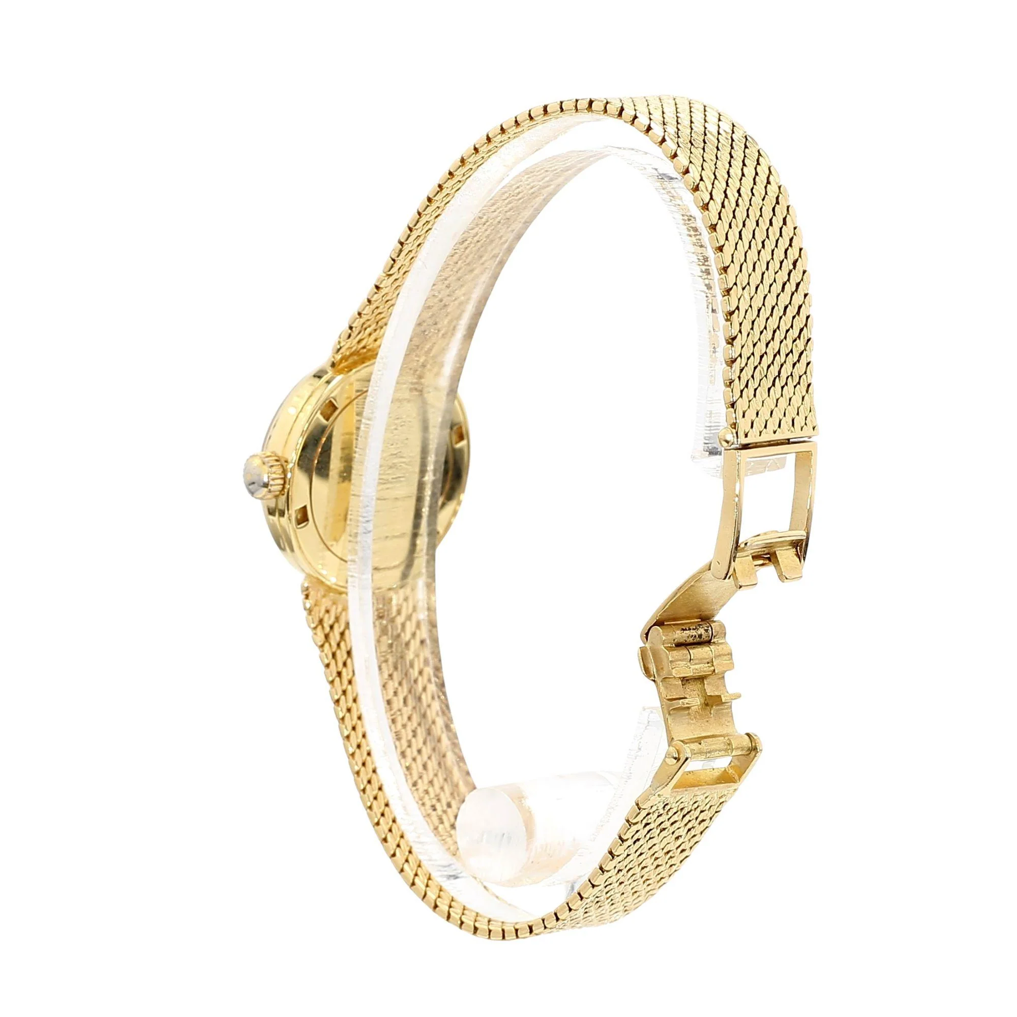 Gübelin 18K Gold Champagne Dial Mesh Bracelet Ladies Watch - Image 8