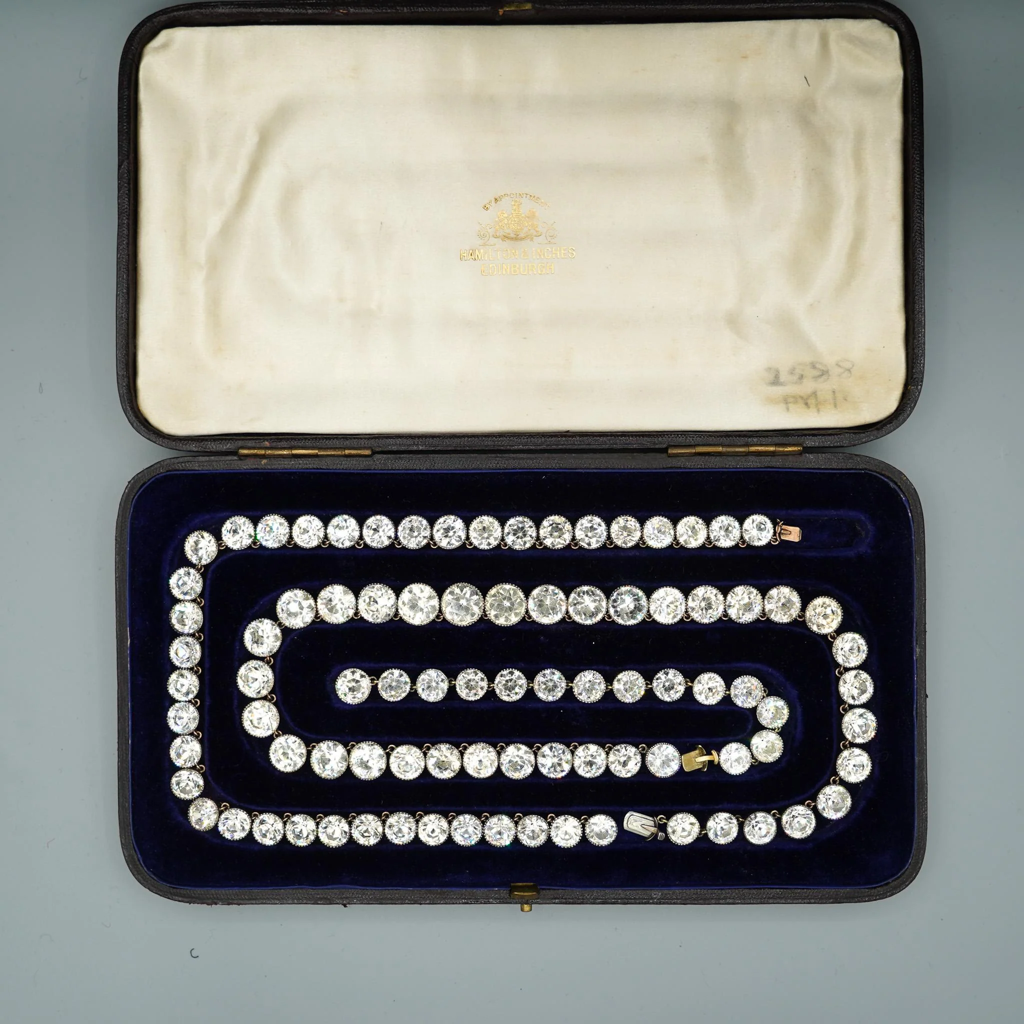 Hamilton and Inches Vintage Riviera Paste Necklace and Bracelet Set 1910s - Image 8