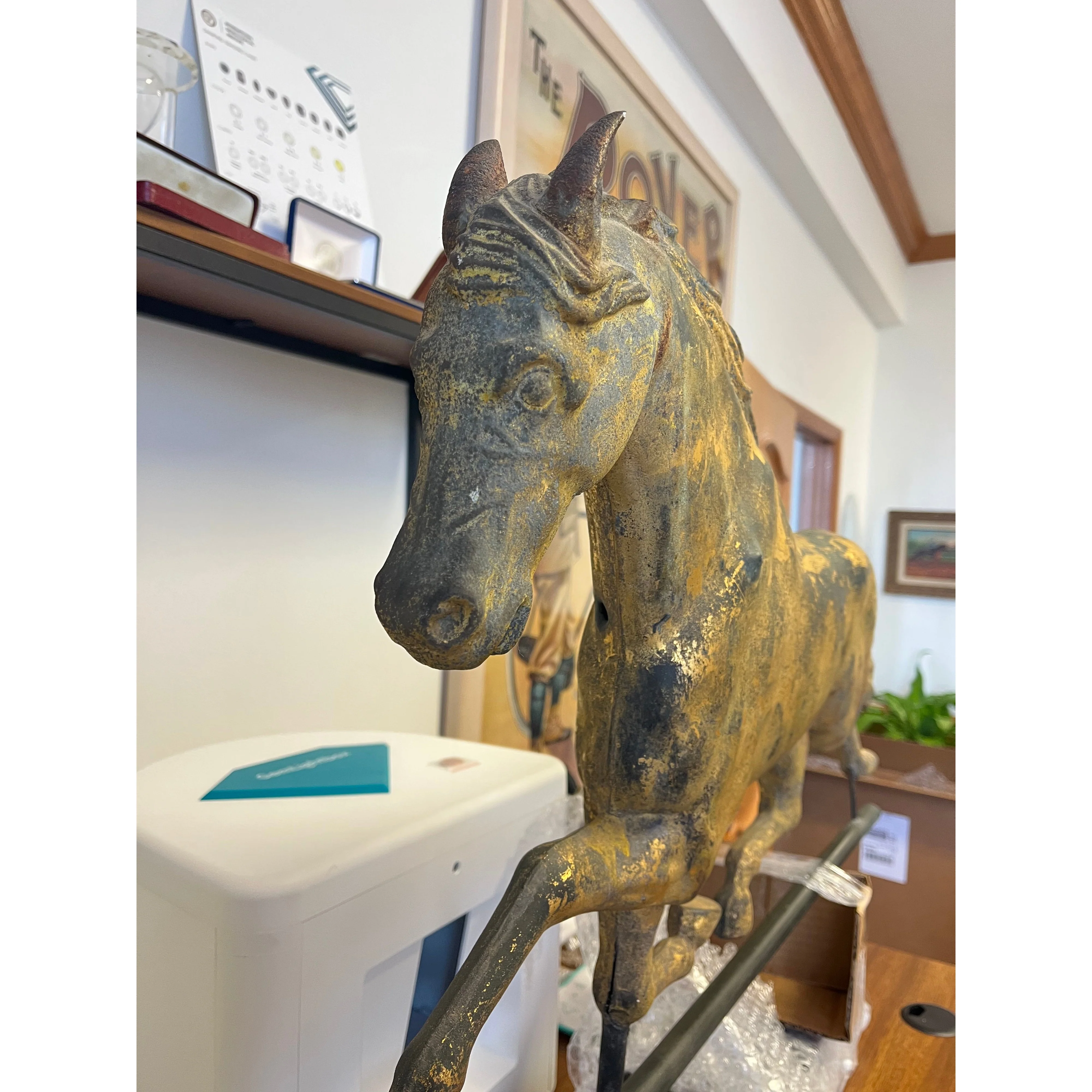 Horse Weathervane in Gold Gilt by J.W Fiske & Company - Image 4