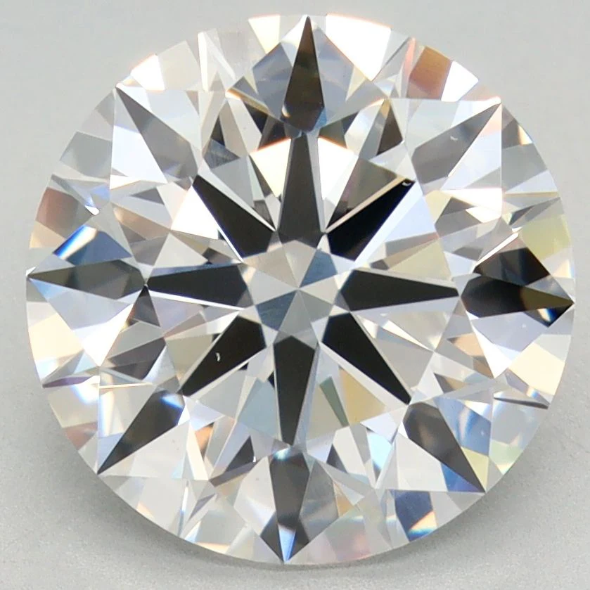 IGI Certified 3.35 Carat Round Cut Lab Grown CVD Diamond In Basket Cathedral Diamond Halo Ring - Image 4