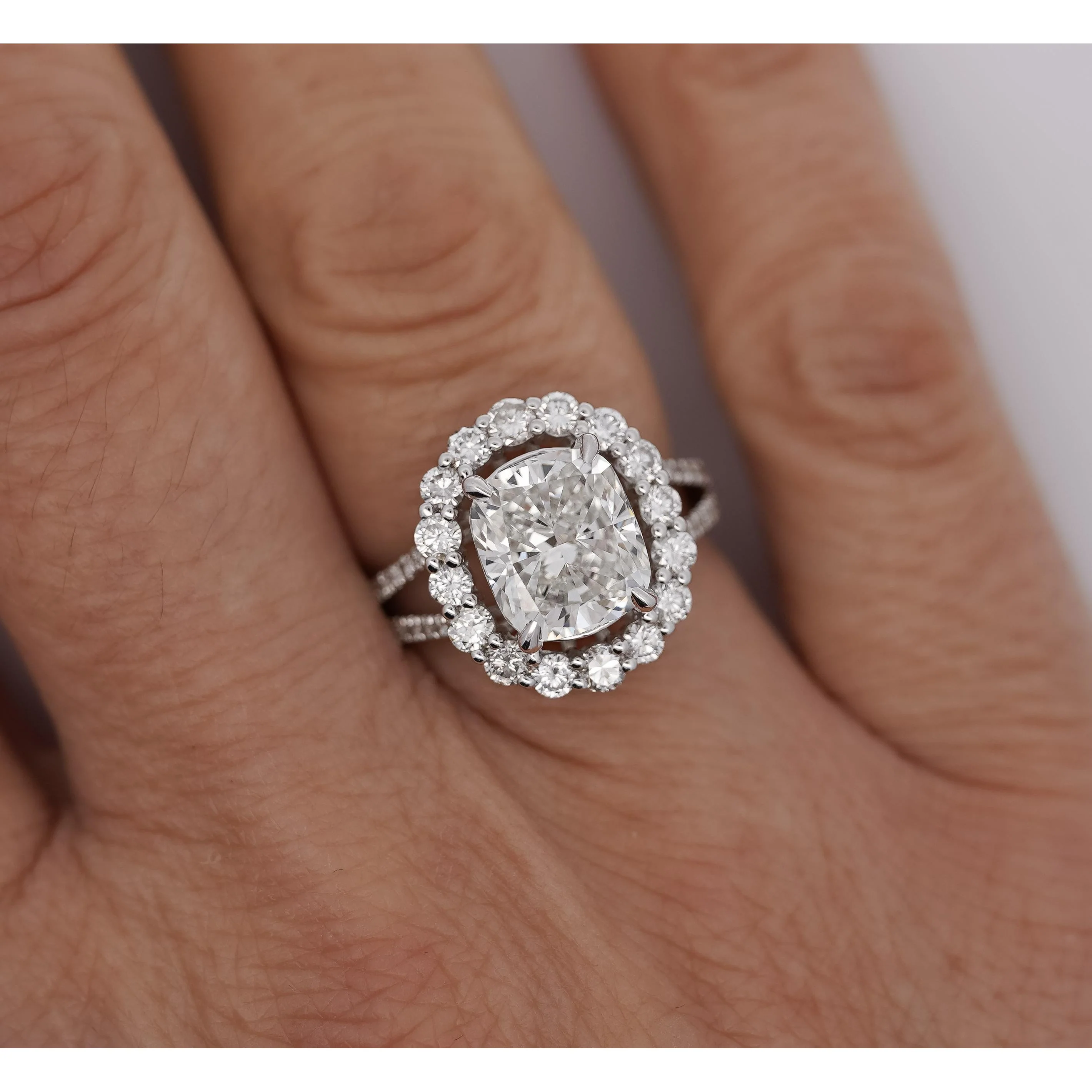 IGI Certified 4.91 Carat TW Lab Grown Diamond Engagement Ring - Image 8