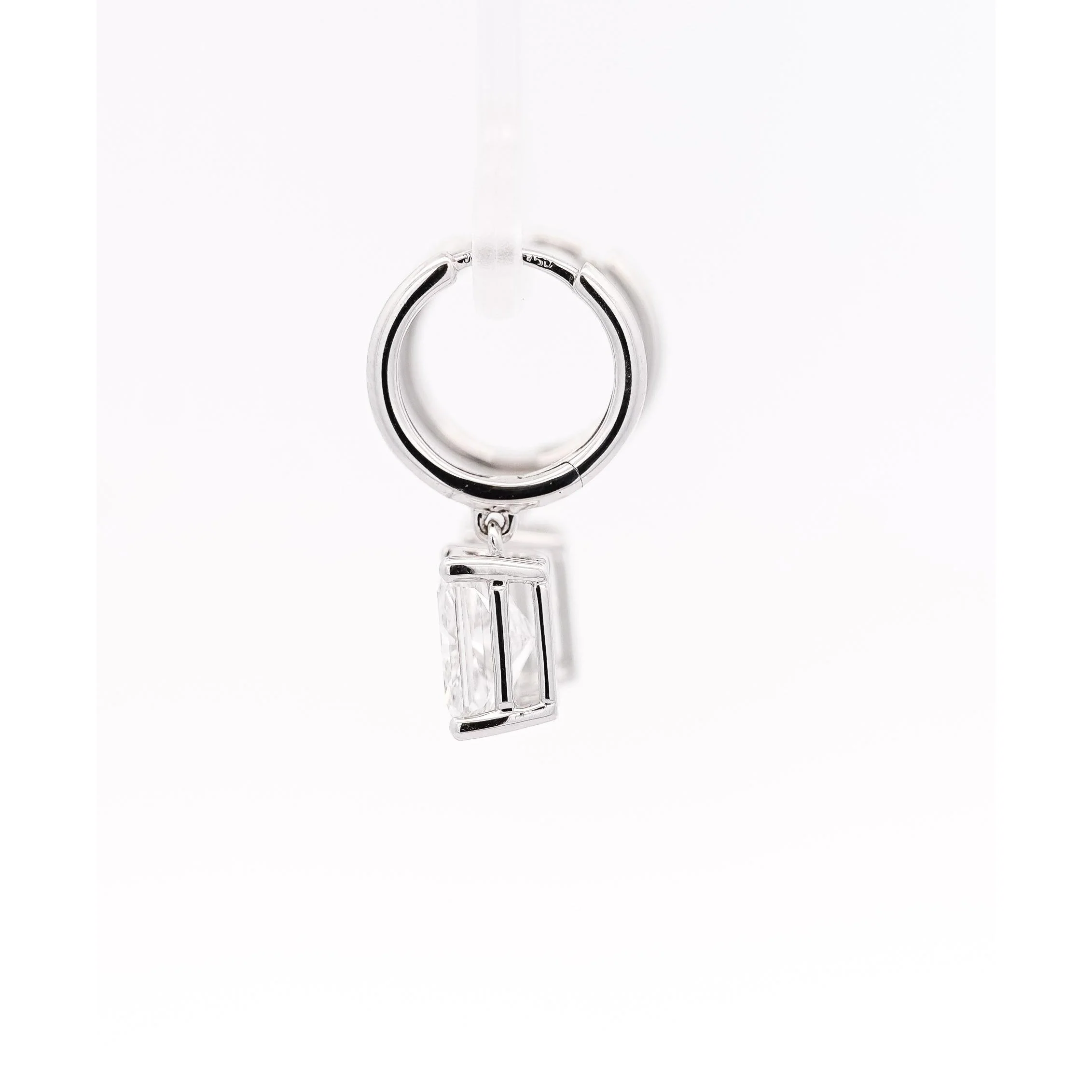 IGI Certified 6.86-6.16 Carats CVD Lab Grown Diamond Suspended Drop Earrings - Image 3