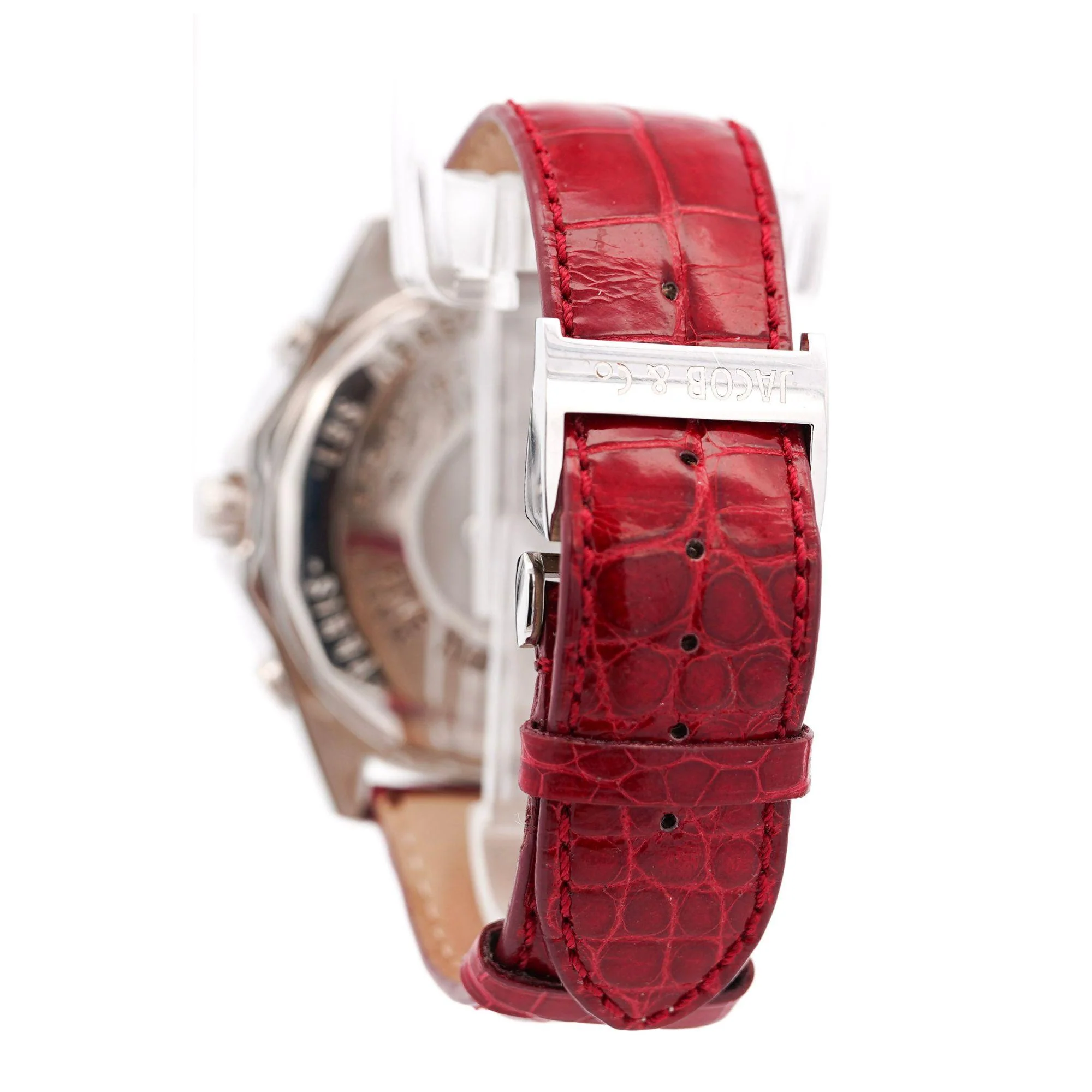 Jacob & Co. Five Time Zone Mother of Pearl 47mm Alligator Leather Watch - Image 6