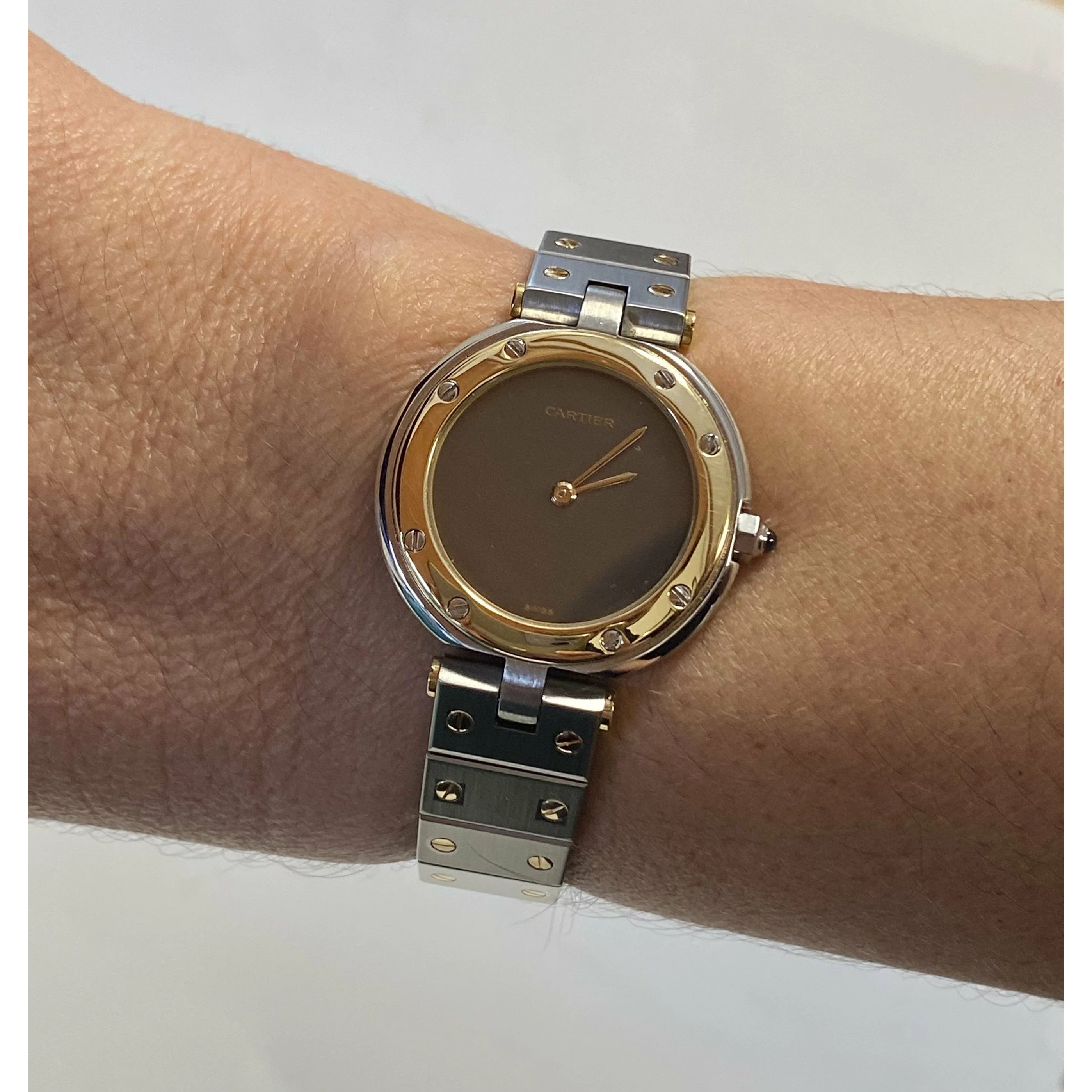 Lady's Cartier Santos Ronde quartz 27mm Two Tone Watch - Image 6