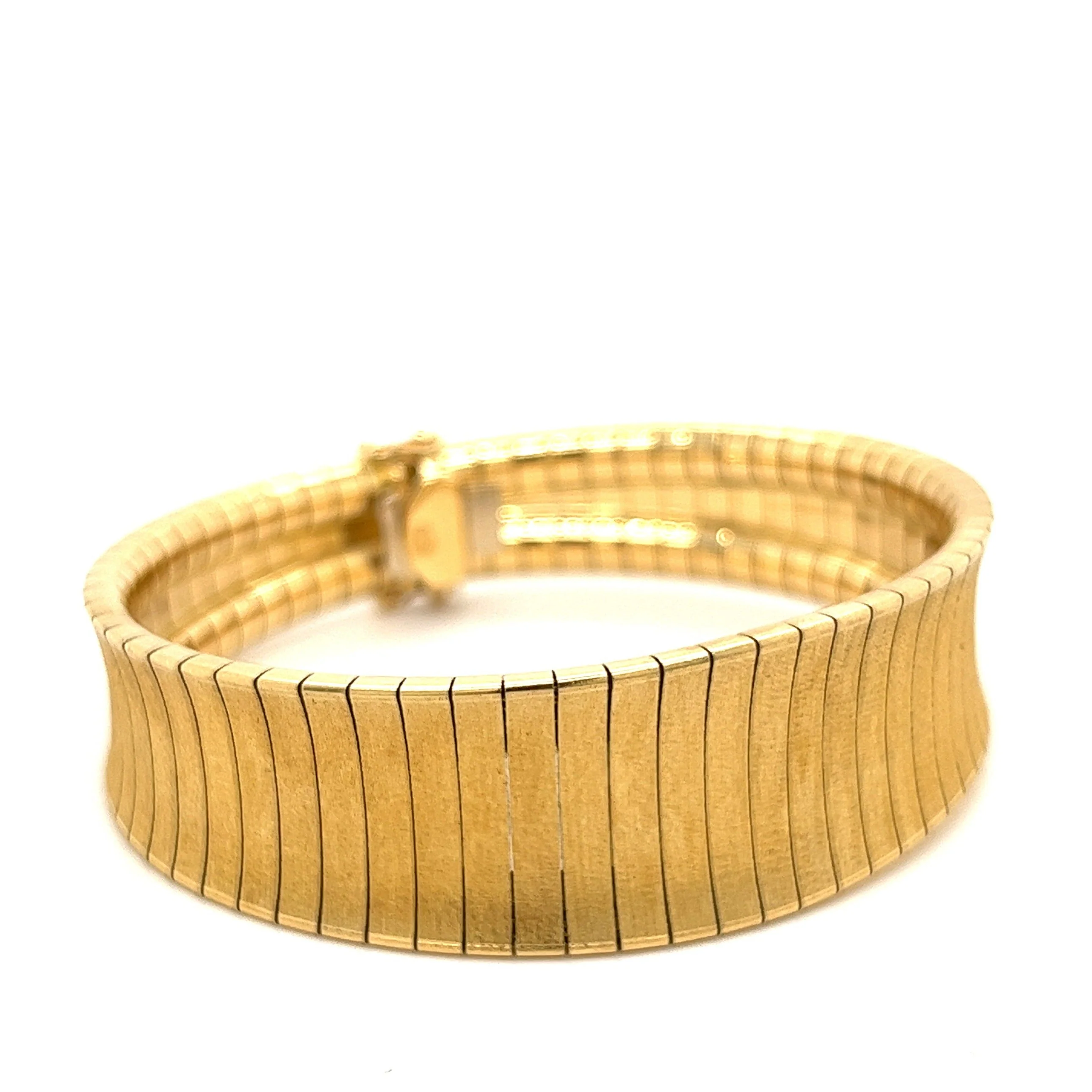 Matte Finish Flexible Bracelet in 18K Solid Yellow Gold - Image 2