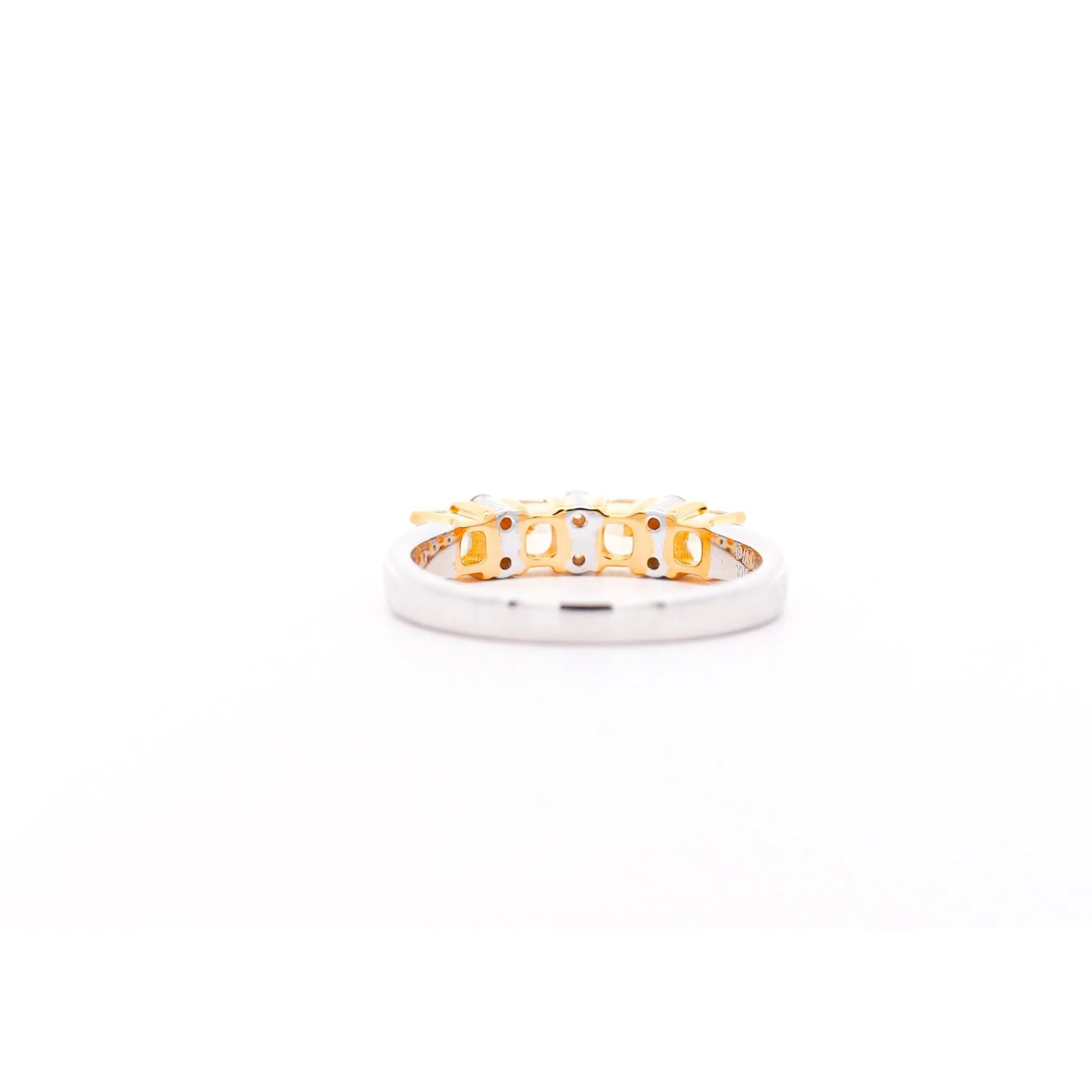 1 Carat TW Natural Cushion Fancy Yellow Diamond 5-Stone Band - Image 7