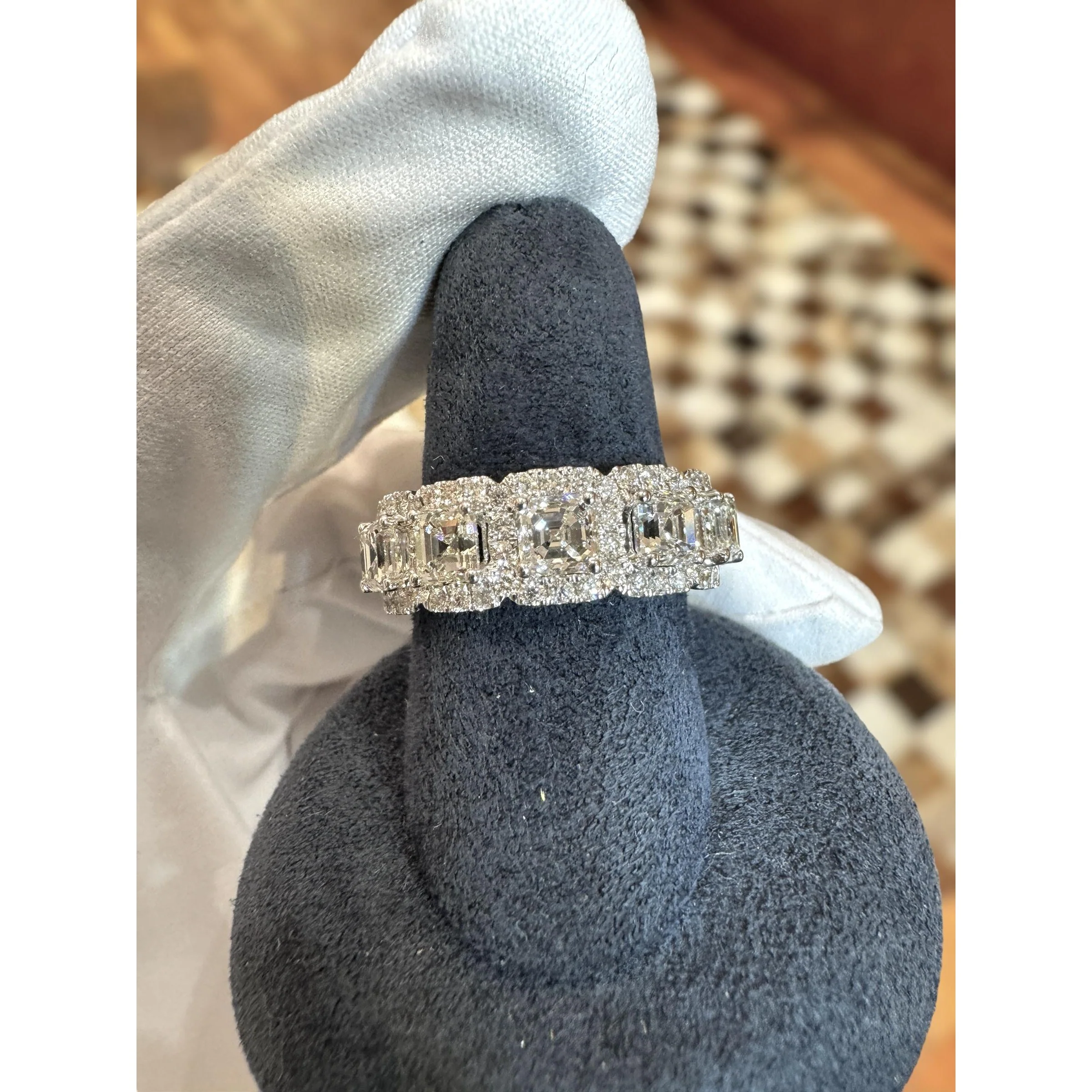 Natural 2.75 CTTW Asscher Cut Diamond Crown Engagement Ring in 18K White Gold - Image 13
