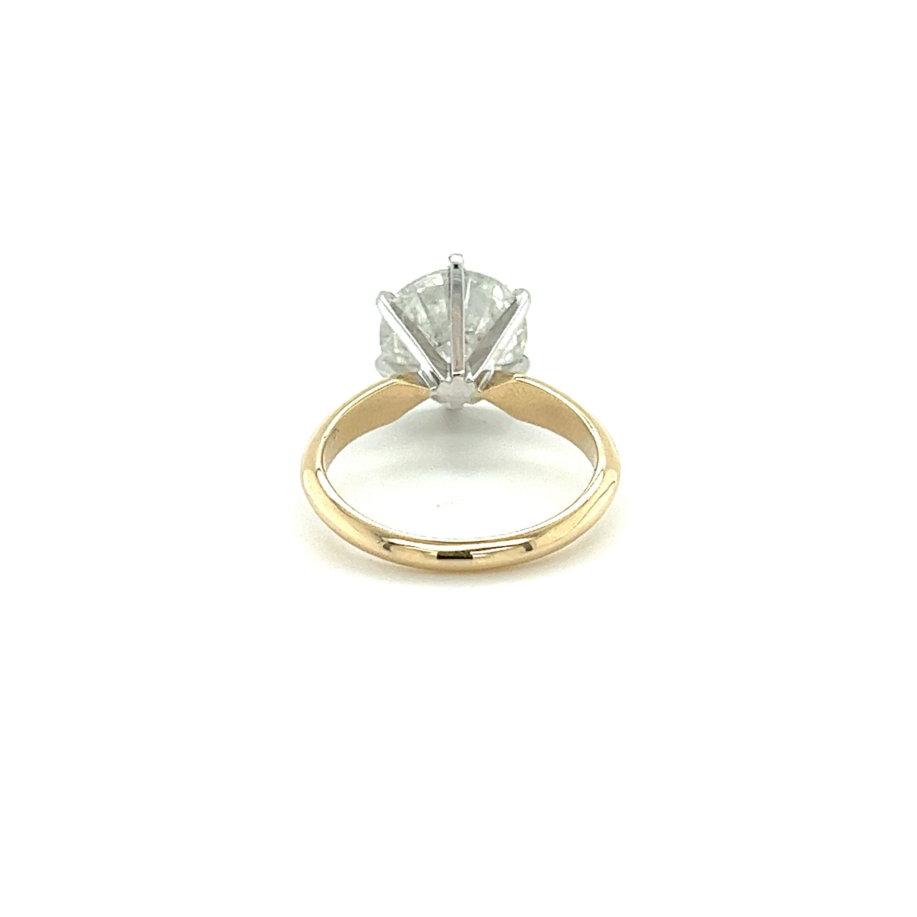 Natural 3.51 Carat Round Cut Diamond Solitaire Engagement Ring - Image 4