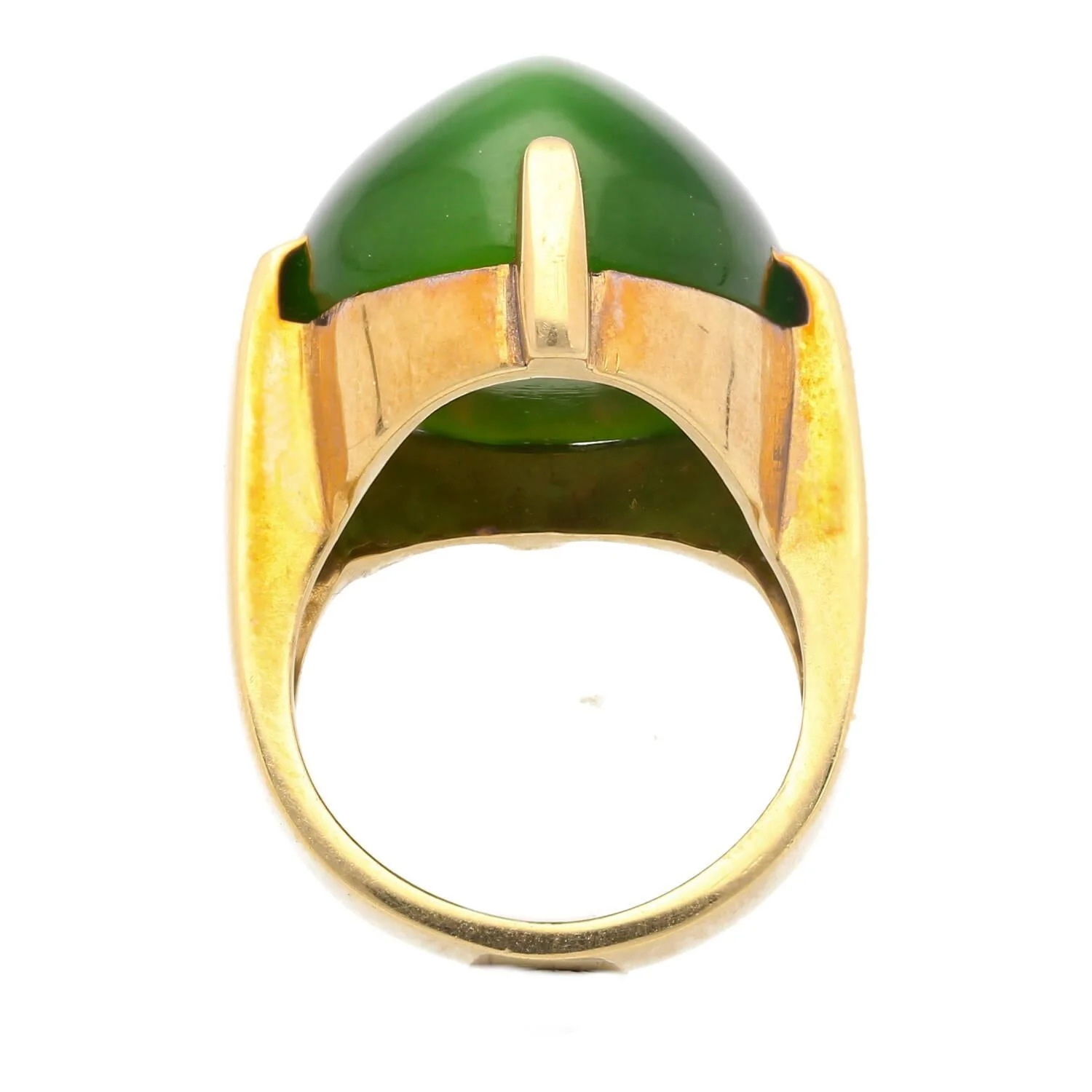 Natural Cats Eye Gump Signed Ring in 14K Yellow Gold - Image 5
