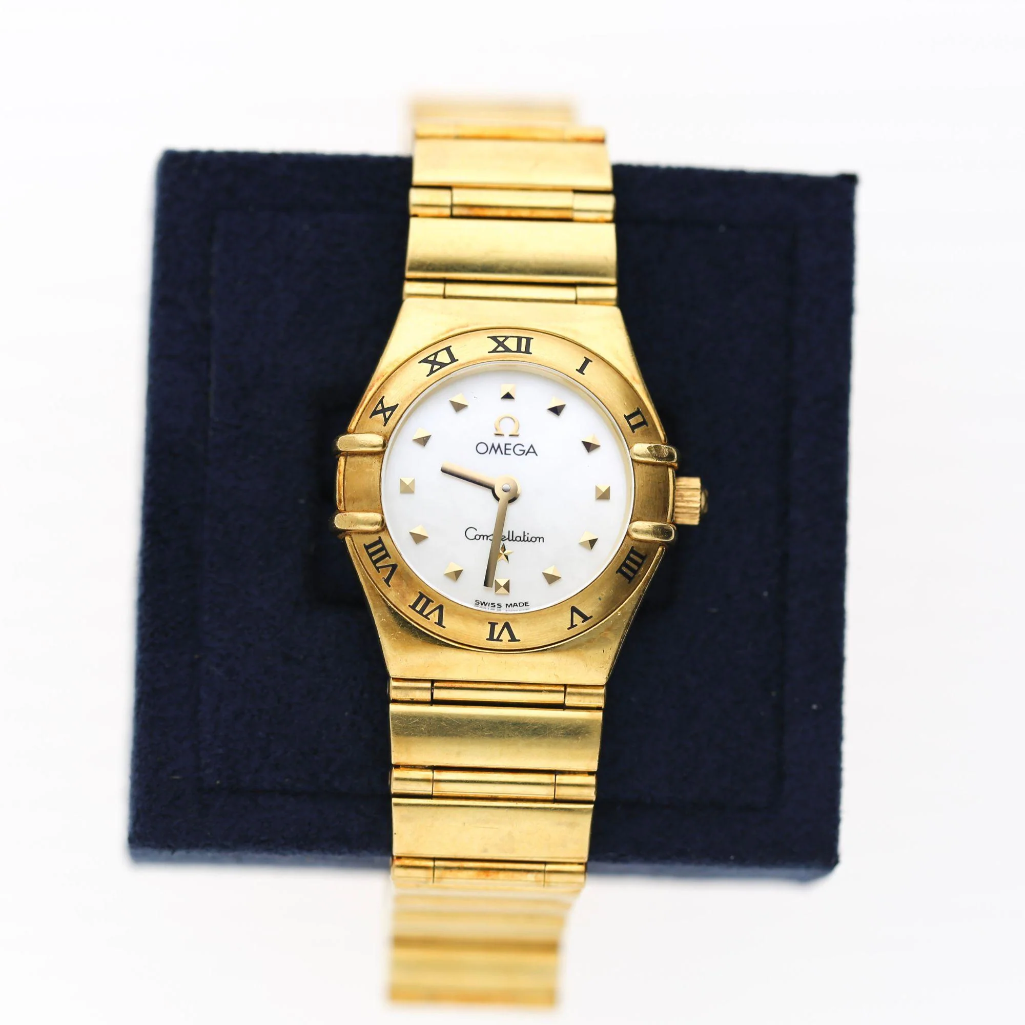 Omega Constellation My Choice 18K Gold Mother of Pearl Quartz Watch w Papers - Image 5