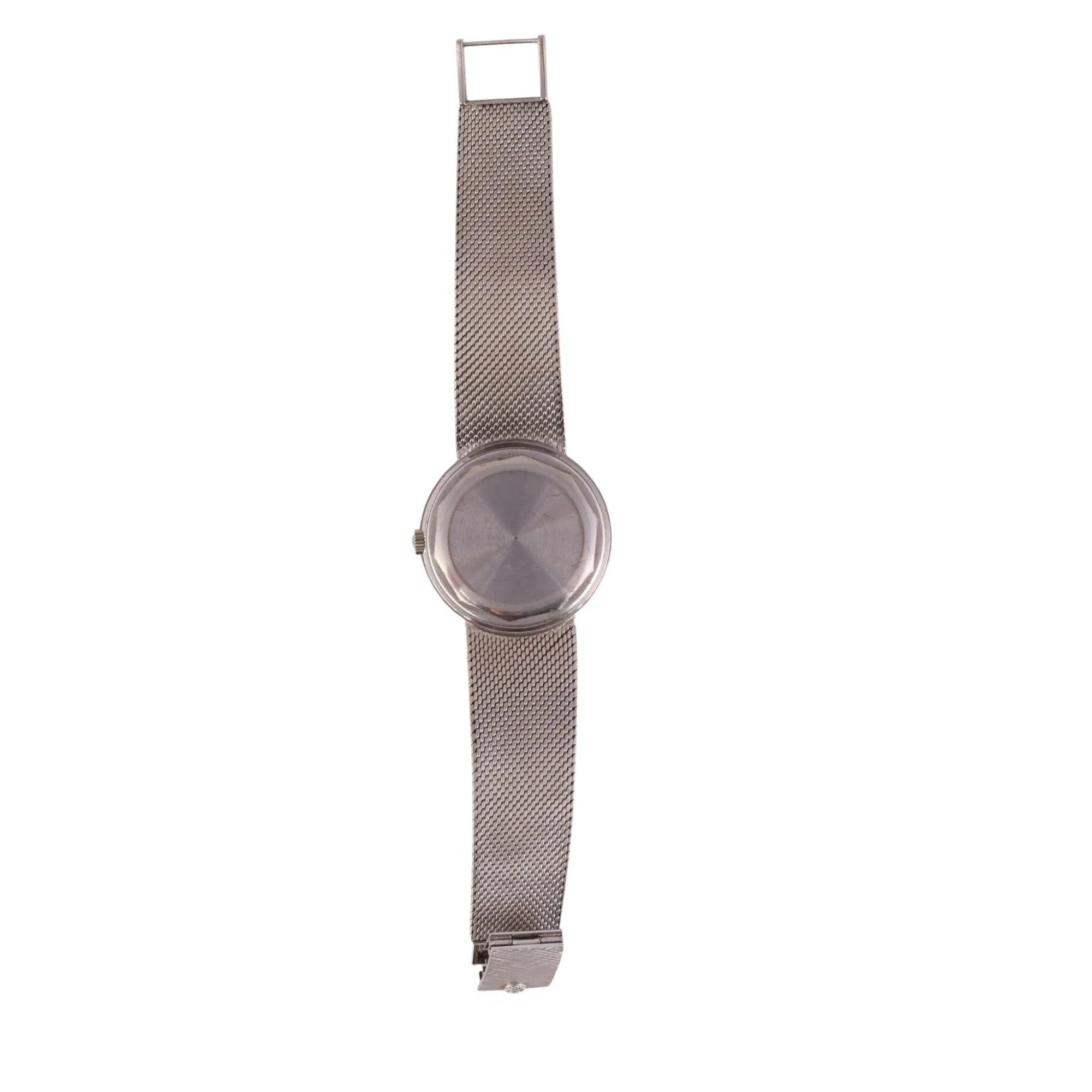 Patek Philippe Calatrava 35MM 18K White Gold Mesh Bracelet Gray Dial Watch - Image 3