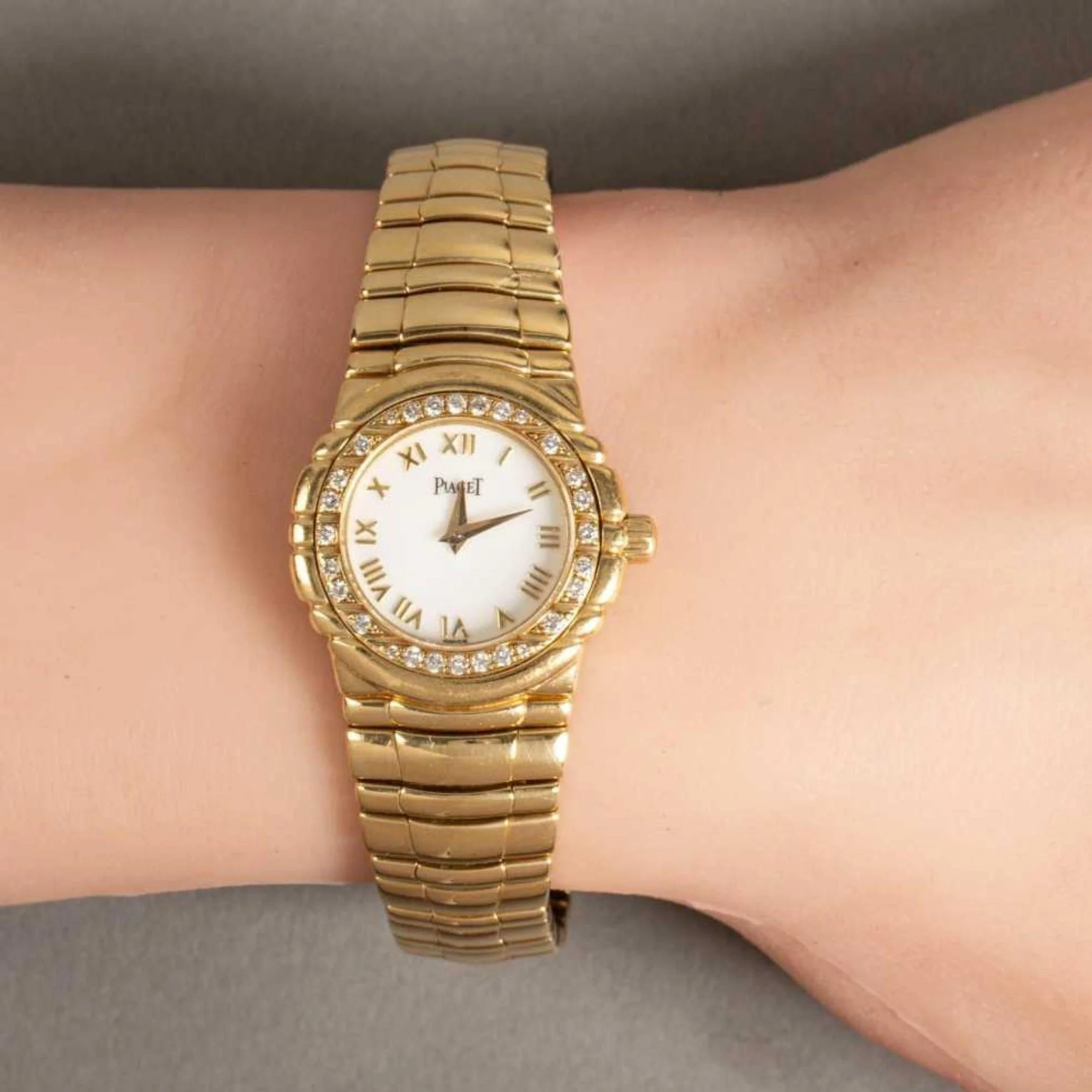 Piaget Tangara 18K Yellow Gold & Diamond Bezel Ladies Watch - Image 8