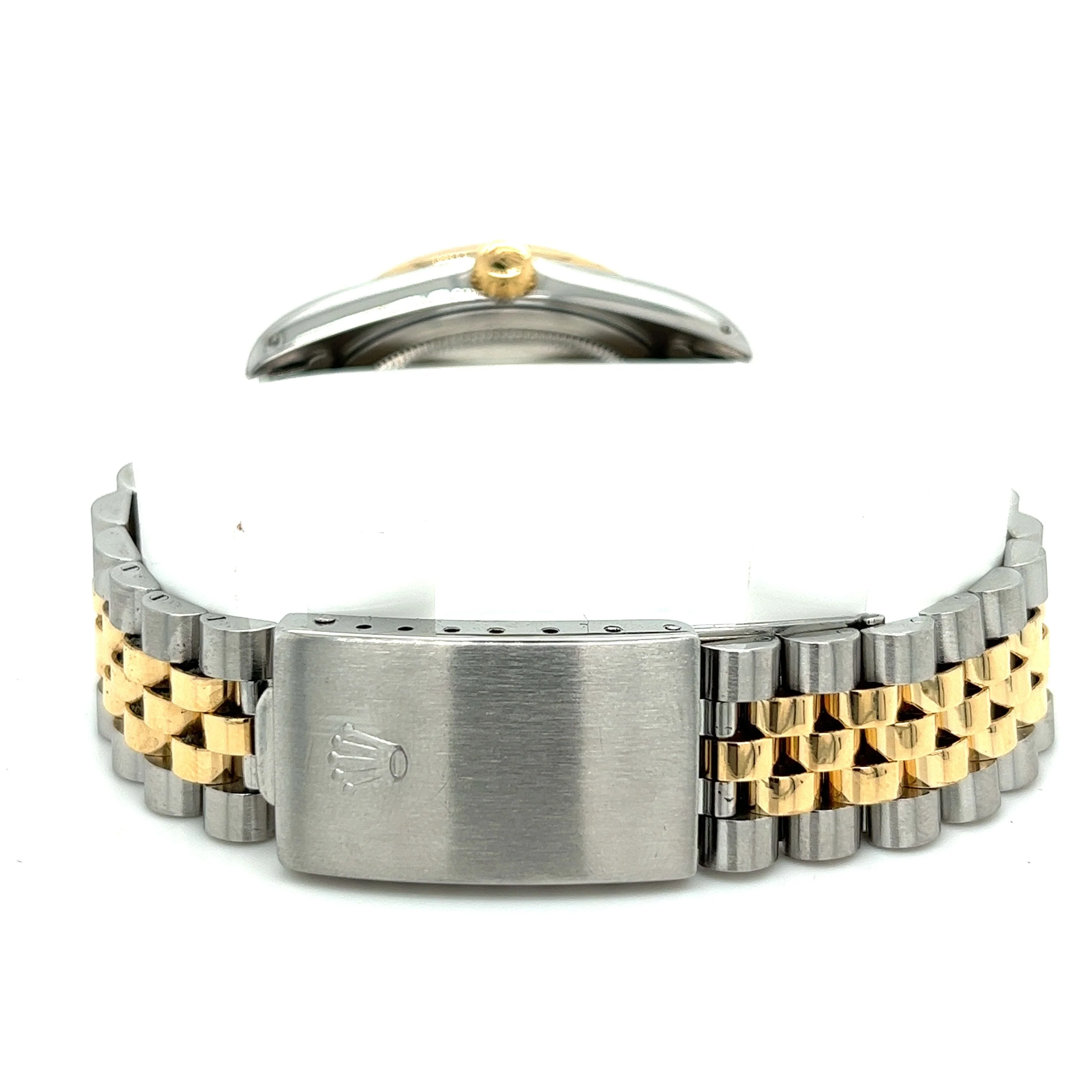 Rolex DateJust 36MM Champagne Tapestry Fluted Dial & Bezel in Two-Tone 18K And Stainless Steel With Jubilee Bracelet and Date and Rolex Box - Image 2