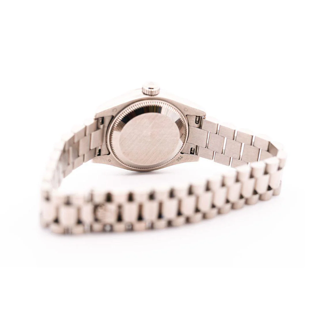 Rolex DateJust President Bracelet 26mm 18K White Gold Factory Diamond Dial - Image 4