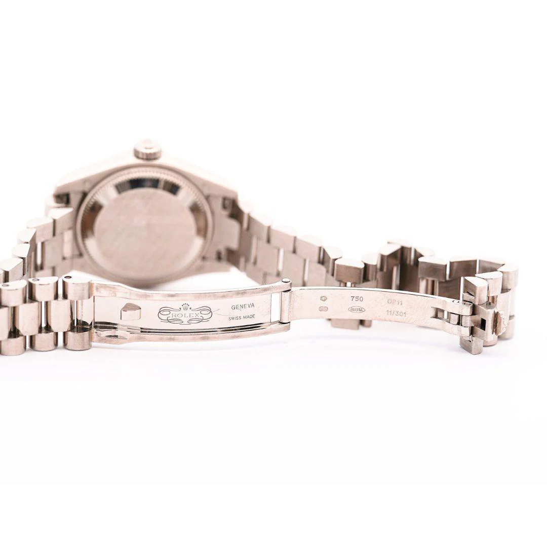 Rolex DateJust President Bracelet 26mm 18K White Gold Factory Diamond Dial - Image 6