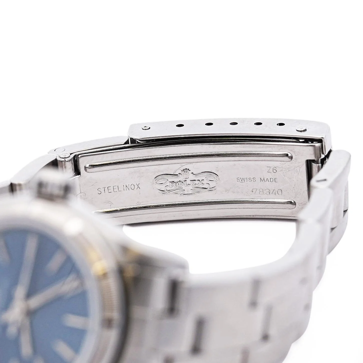 Rolex Lady Oyster Blue Dial 76030 Engine Bezel Blue Dial Watch - Image 7