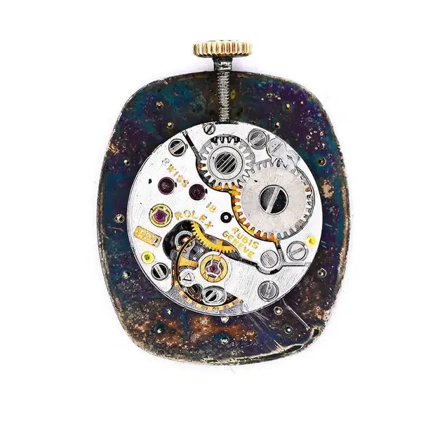 Rolex Orchid Blue Dial 18K Yellow Gold Vintage Cocktail Ladies Watch Face - Image 8