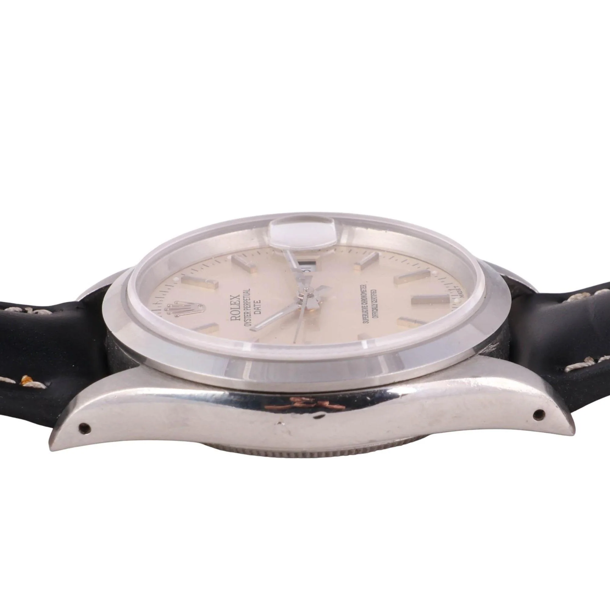 Rolex Oyster Date 15200 Automatic Watch Stainless Steel Silver Dial Strap - Image 4