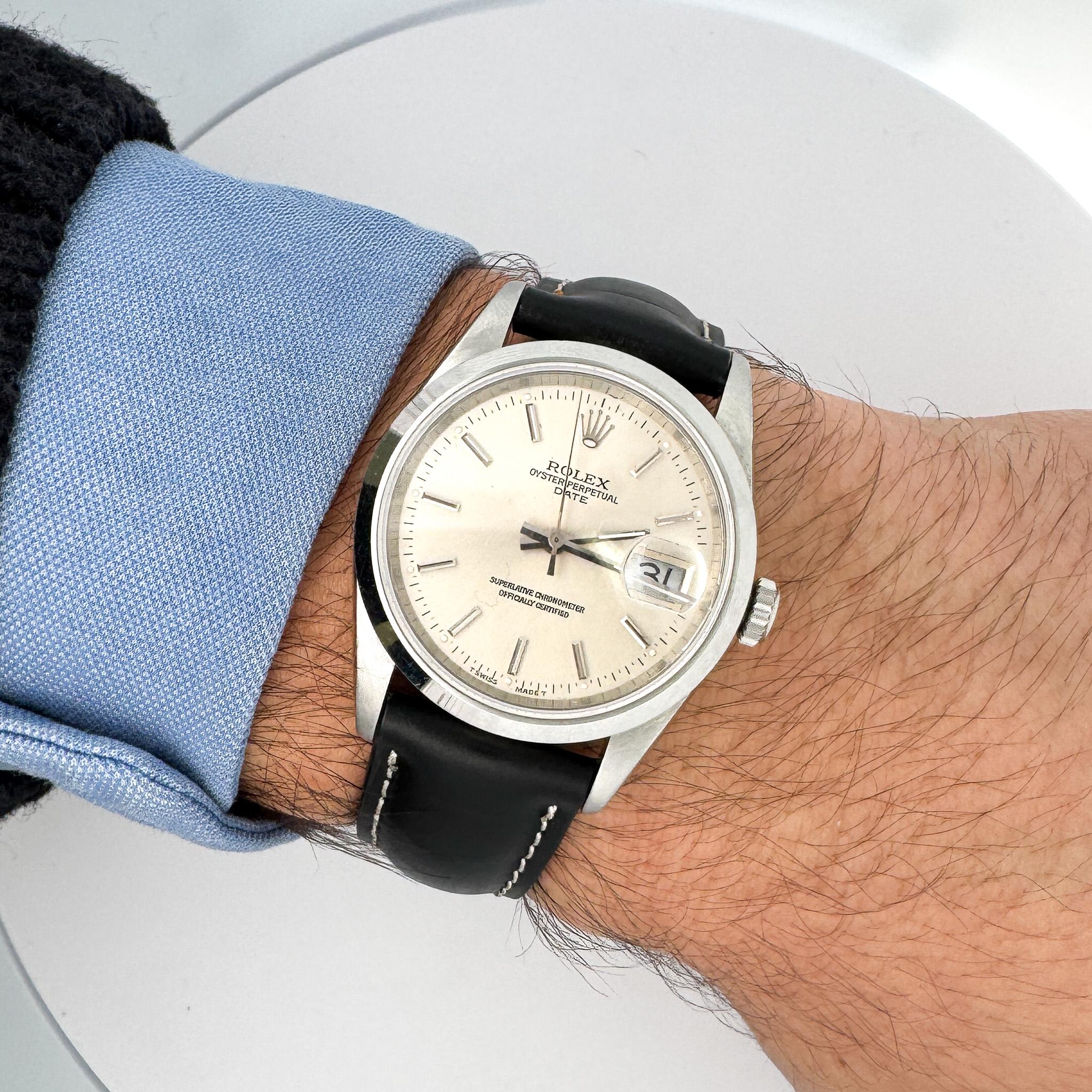 Rolex Oyster Date 15200 Automatic Watch Stainless Steel Silver Dial Strap - Image 7
