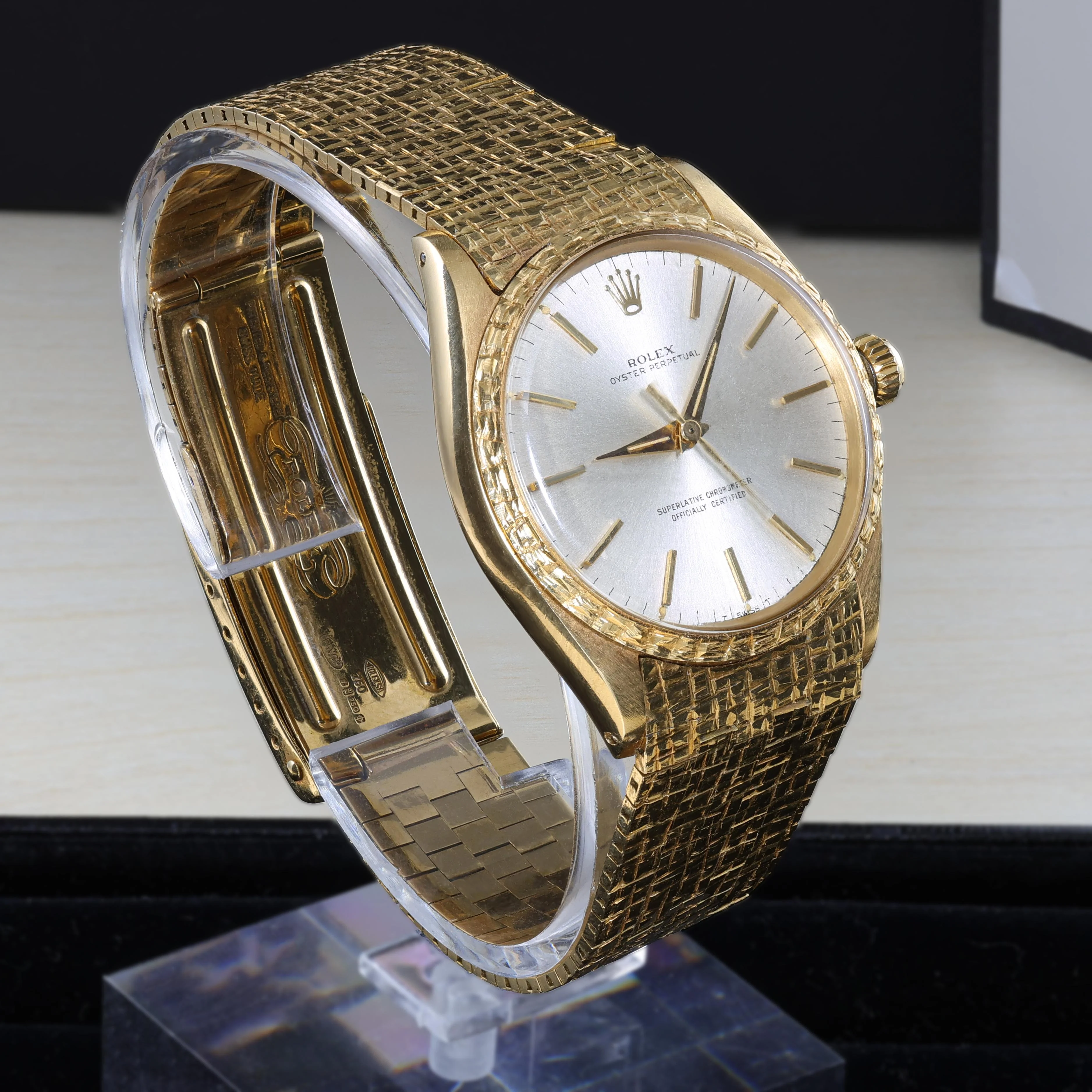Rolex Oyster Perpetual 1028 18K Gold 34mm Watch Vintage 1963 w/box - Image 10