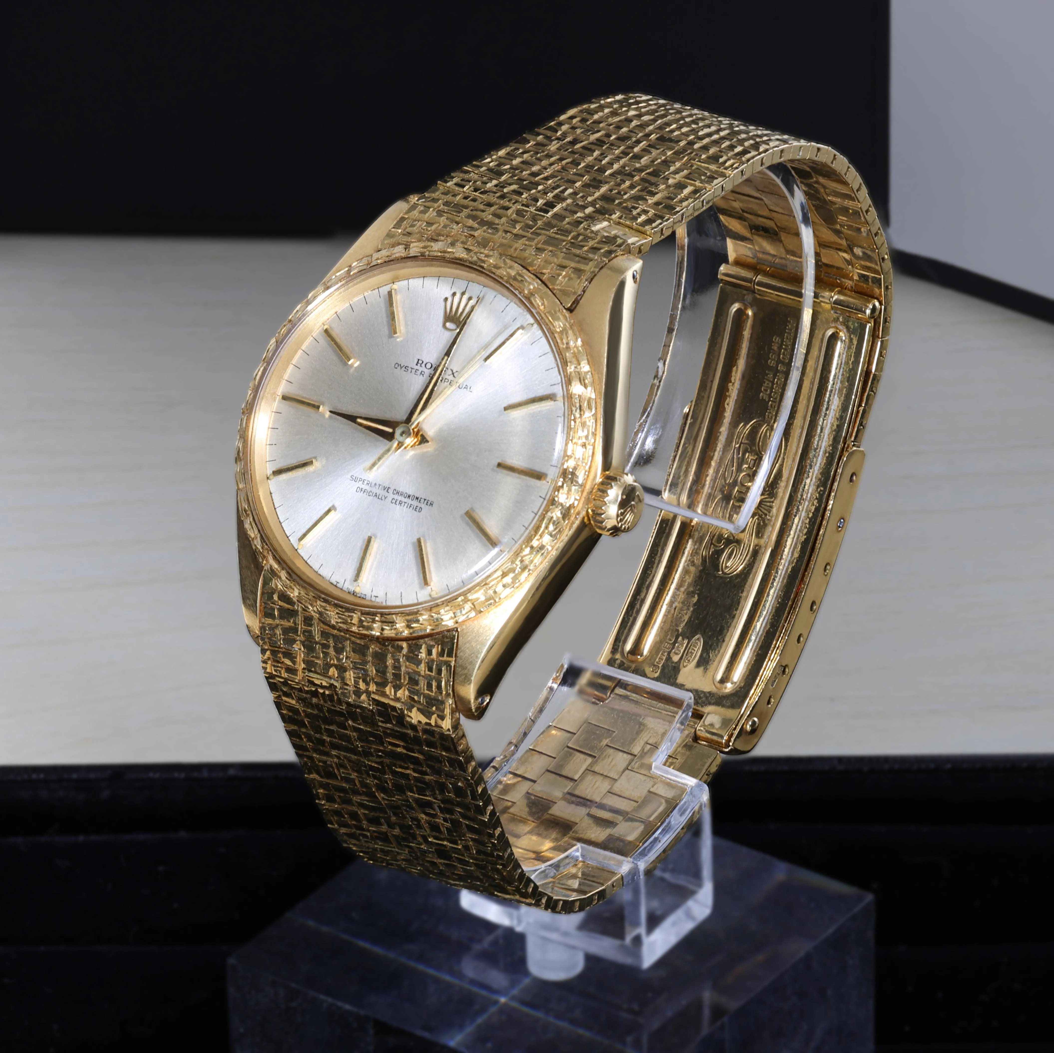 Rolex Oyster Perpetual 1028 18K Gold 34mm Watch Vintage 1963 w/box - Image 6