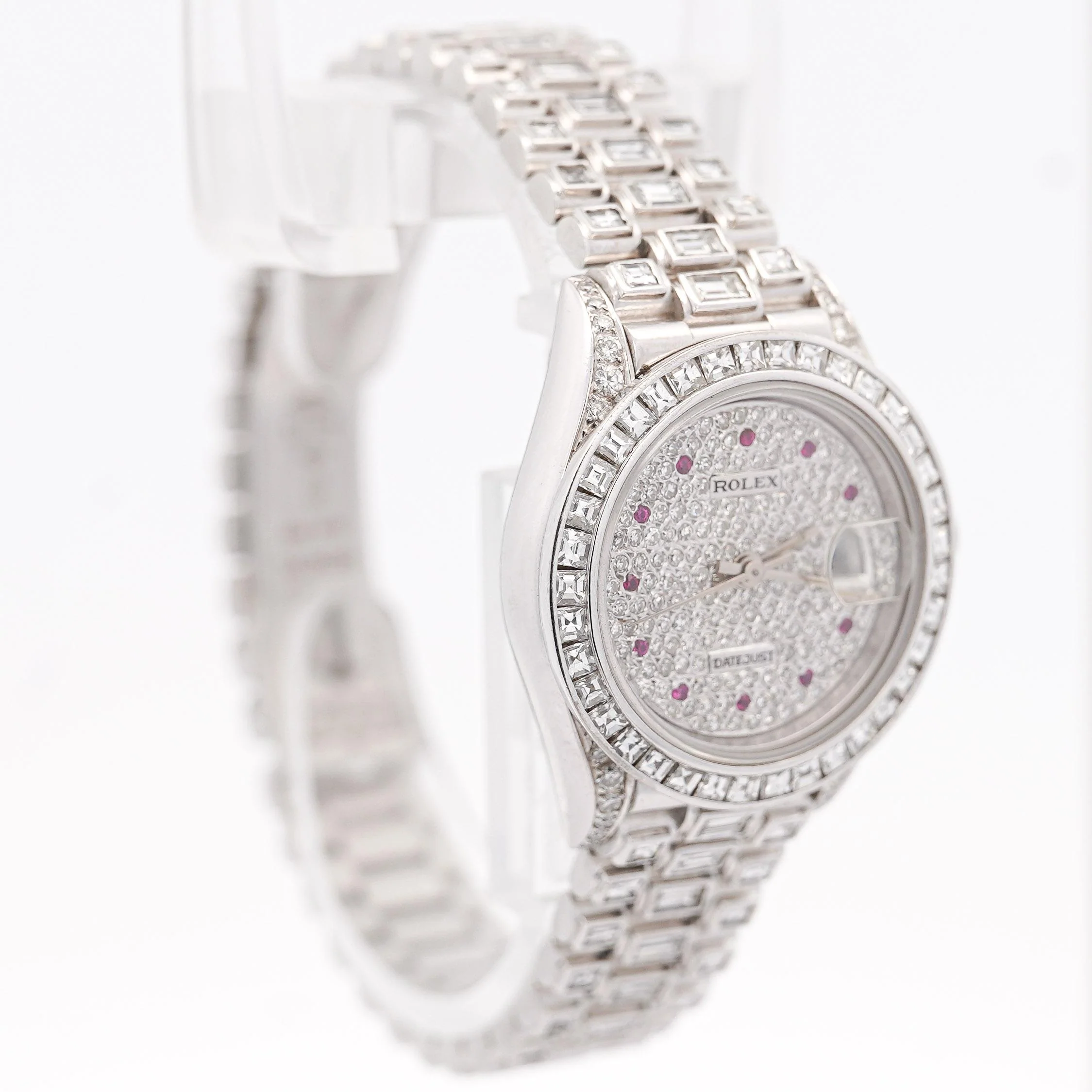 Rolex Platinum DateJust Presidential Watch 15 Carat Diamond 26mm - Image 3