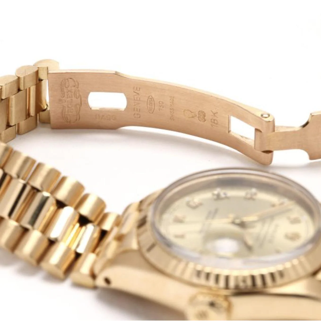 Rolex President Datejust 26mm Fluted 18K Gold Ladies Watch - Image 10