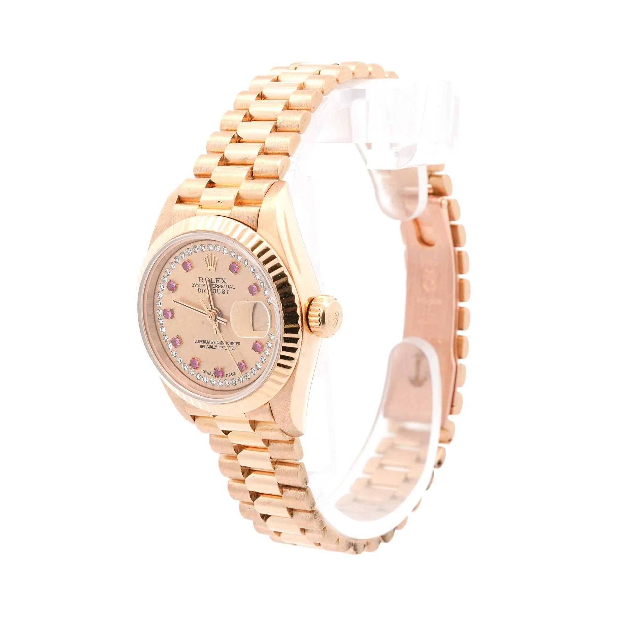 Rolex President Datejust 69178 26mm Ruby Diamond Dial 18K Gold - Image 2