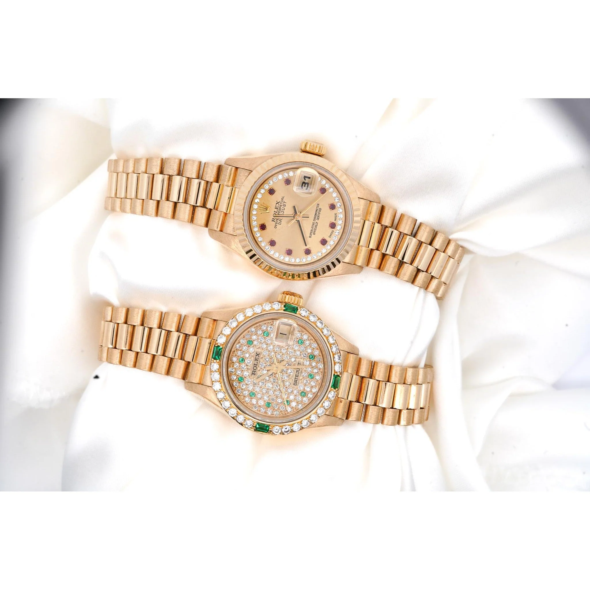 Rolex President Datejust 69178 26mm Ruby Diamond Dial 18K Gold - Image 5