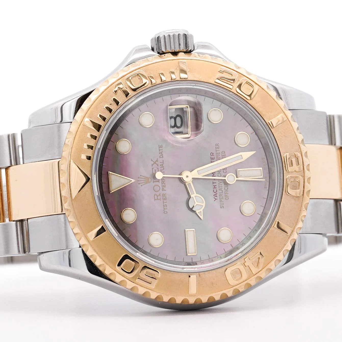 Rolex Yacht-Master 40 16623 Factory Black Mother of Pearl Dial 2 Tone Watch - Image 4