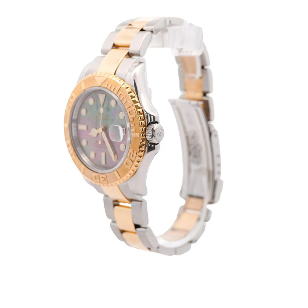 Rolex Yacht-Master 40 16623 Factory Black Mother of Pearl Dial 2 Tone Watch - Image 8